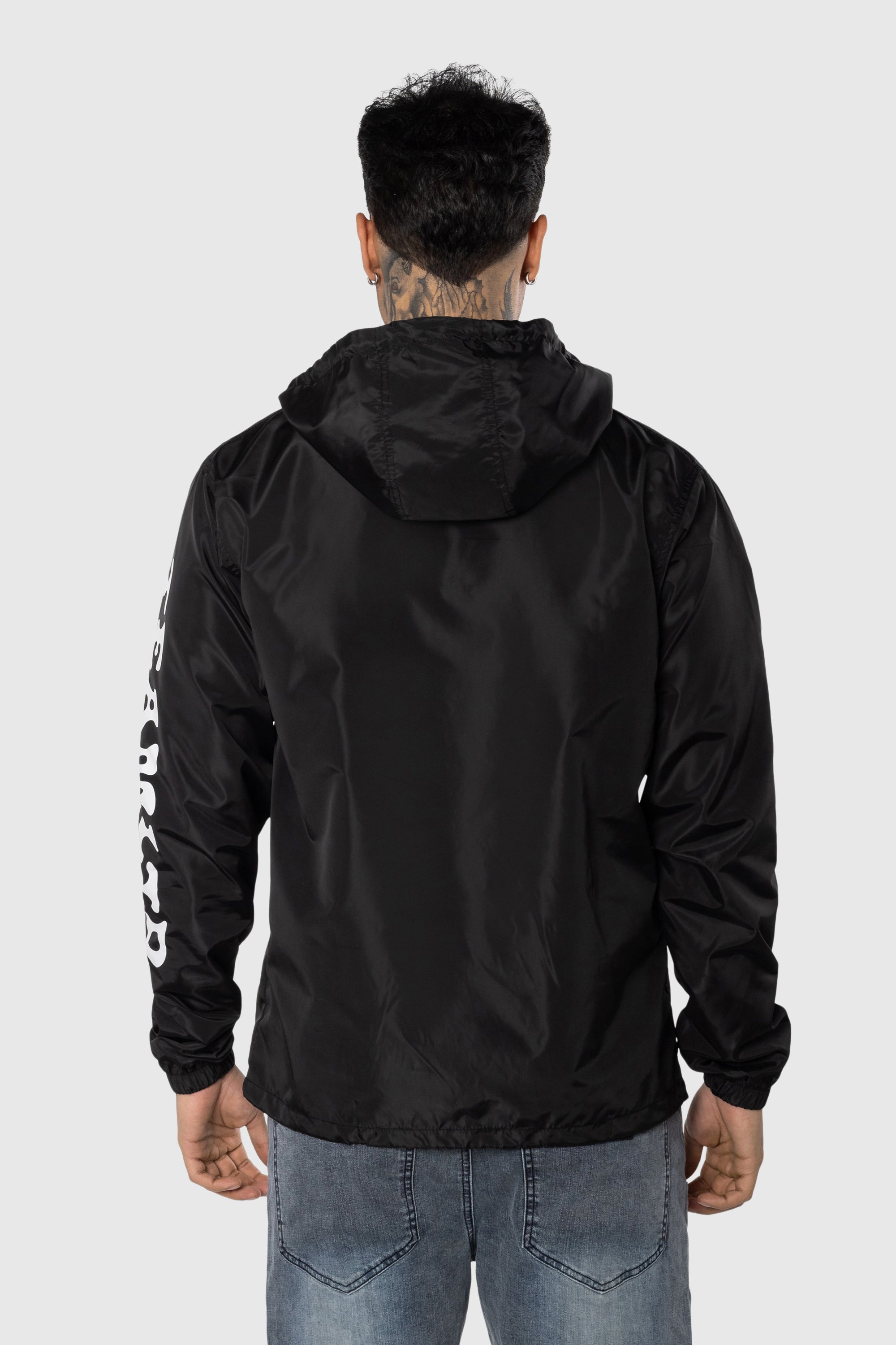 Black Anorak Pullover for Men & Women - Lightweight Waterproof Windbreaker Jacket for Hiking, Camping & Outdoor Activities