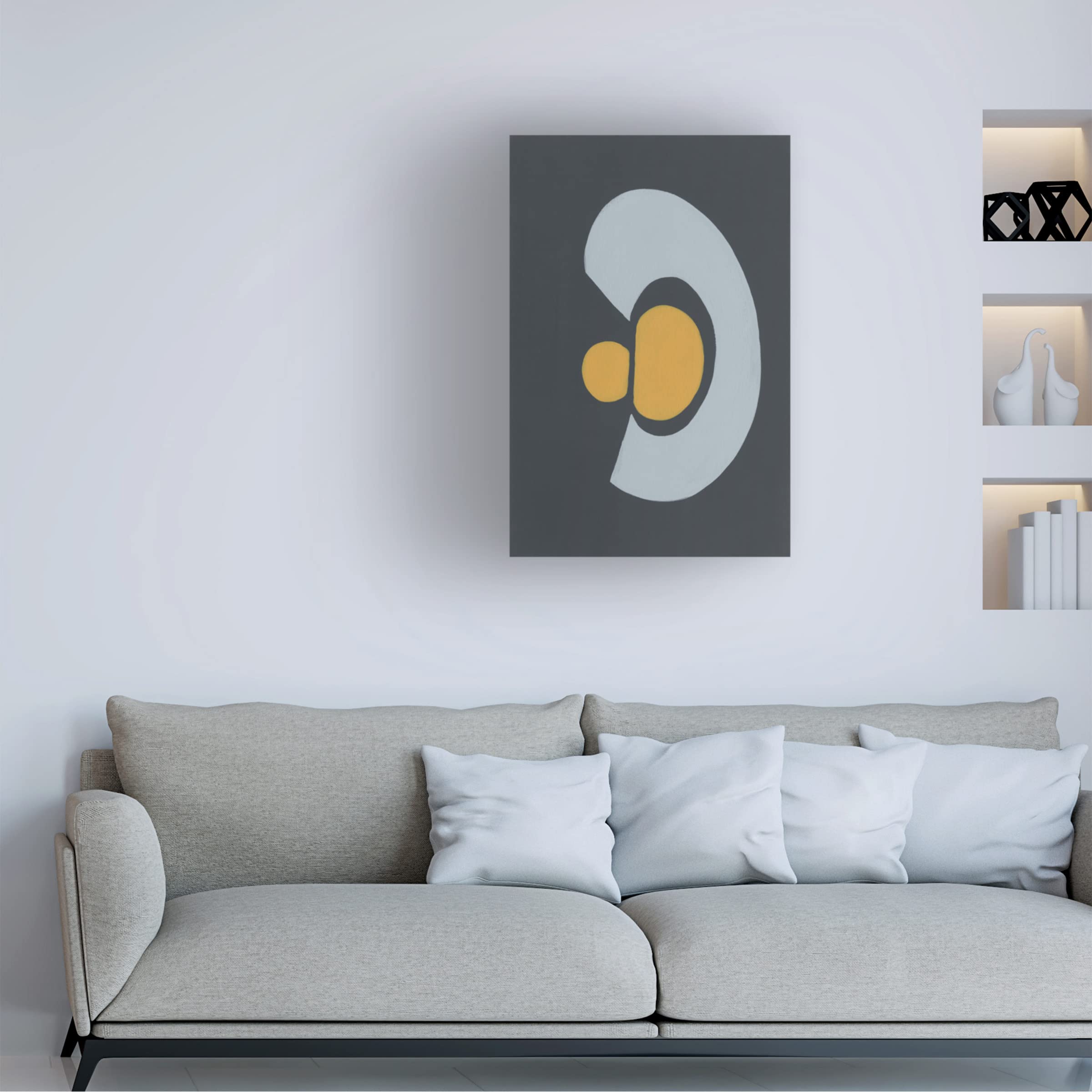 Quaternary Trilogy IV Canvas Art Print by Regina Moore - Modern Abstract Wall Decor for Living Room, Bedroom & Office - Trademark Fine Art Collection