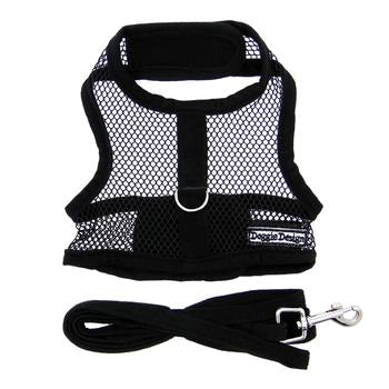 Best Cool Mesh Dog Harness - Breathable & Adjustable Solid Black Pet Vest for Small Medium Large Dogs - Perfect for Walking, Running & Outdoor Adventures