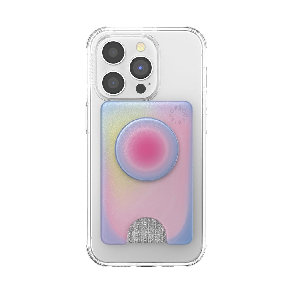 PopSockets Expanding Phone Grip & Wallet - Slim Card Holder for iPhone & Android - Secure Phone Stand & Wallet for Everyday Use, Travel & Hands-Free Convenience