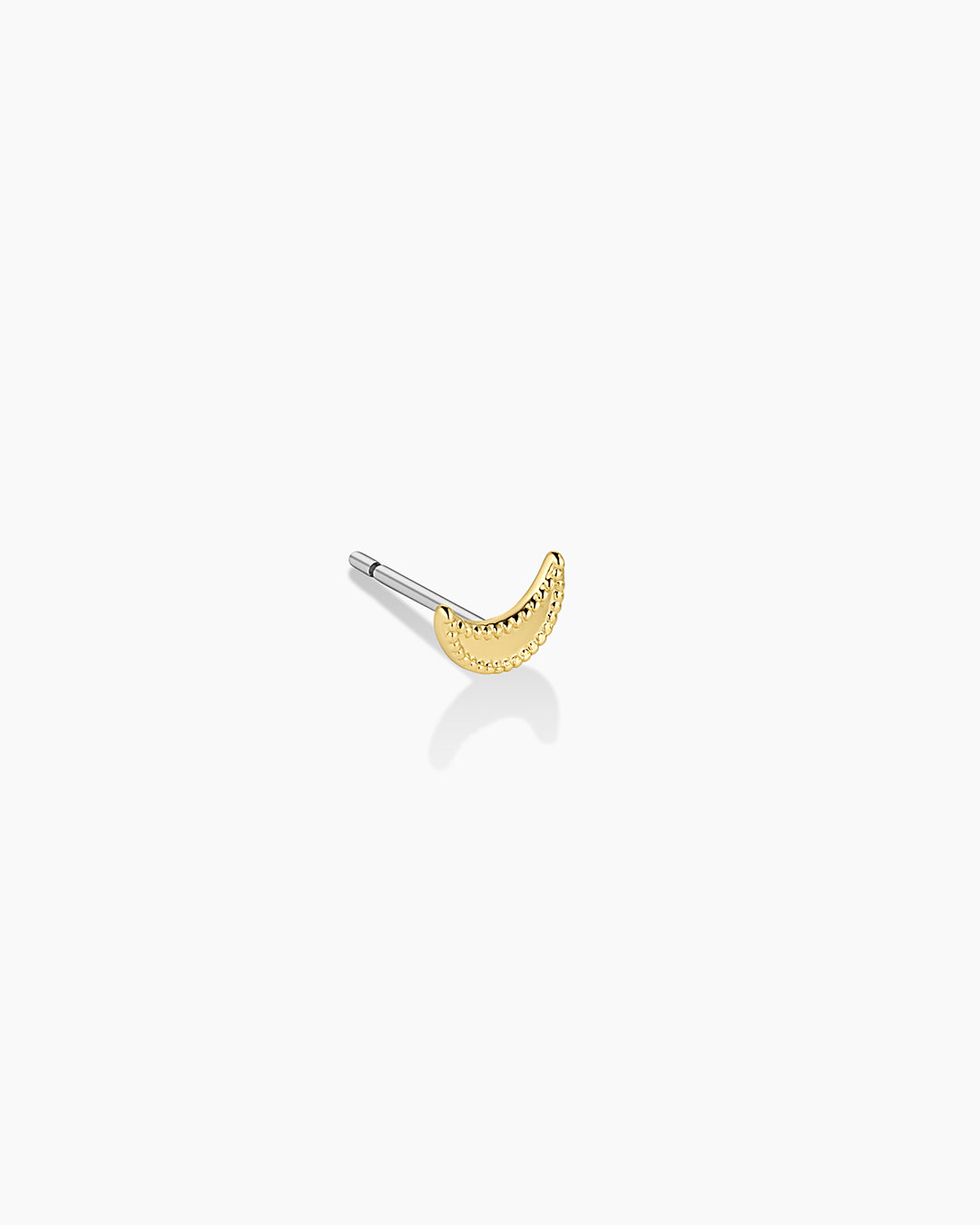 Moon Single Stud Earrings for Women - Minimalist Gold/Silver Stud Earrings for Daily Wear - Perfect for Work, Date Night & Gifting