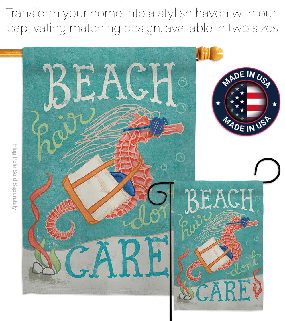 Seahorse Beach House Flag Set 28