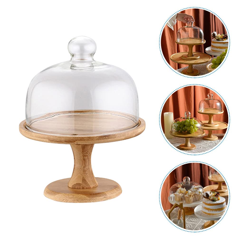 Happyyami 3-Tier Wedding Cake Stand with Dome Lid - Elegant Dessert Display Rack for Parties, Baby Showers & Special Events | Footed Serving Tray for Cakes, Cupcakes & Pastries