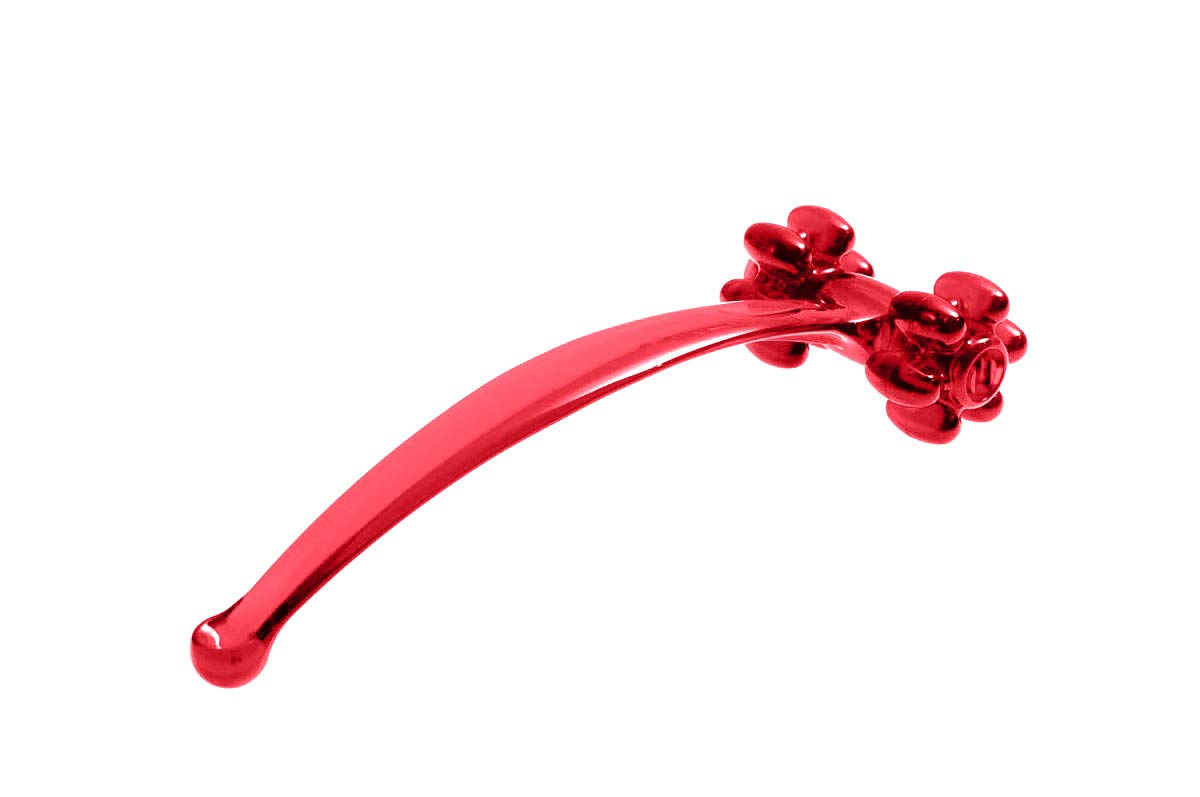 Pressure Positive Co. The Vibrassager (Red) - Handheld Massager for Neck, Back & Shoulder Pain Relief - Perfect for Home, Office & Travel Use