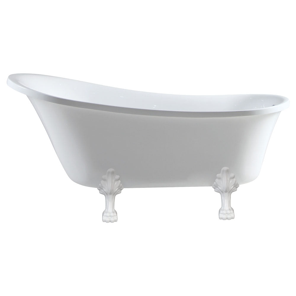 Fienza FR2550 1500W Freestanding Acrylic Bathtub with Claw Feet - 1500mm White Bath for Luxury Bathroom | Perfect for Spa Relaxation & Modern Home Decor