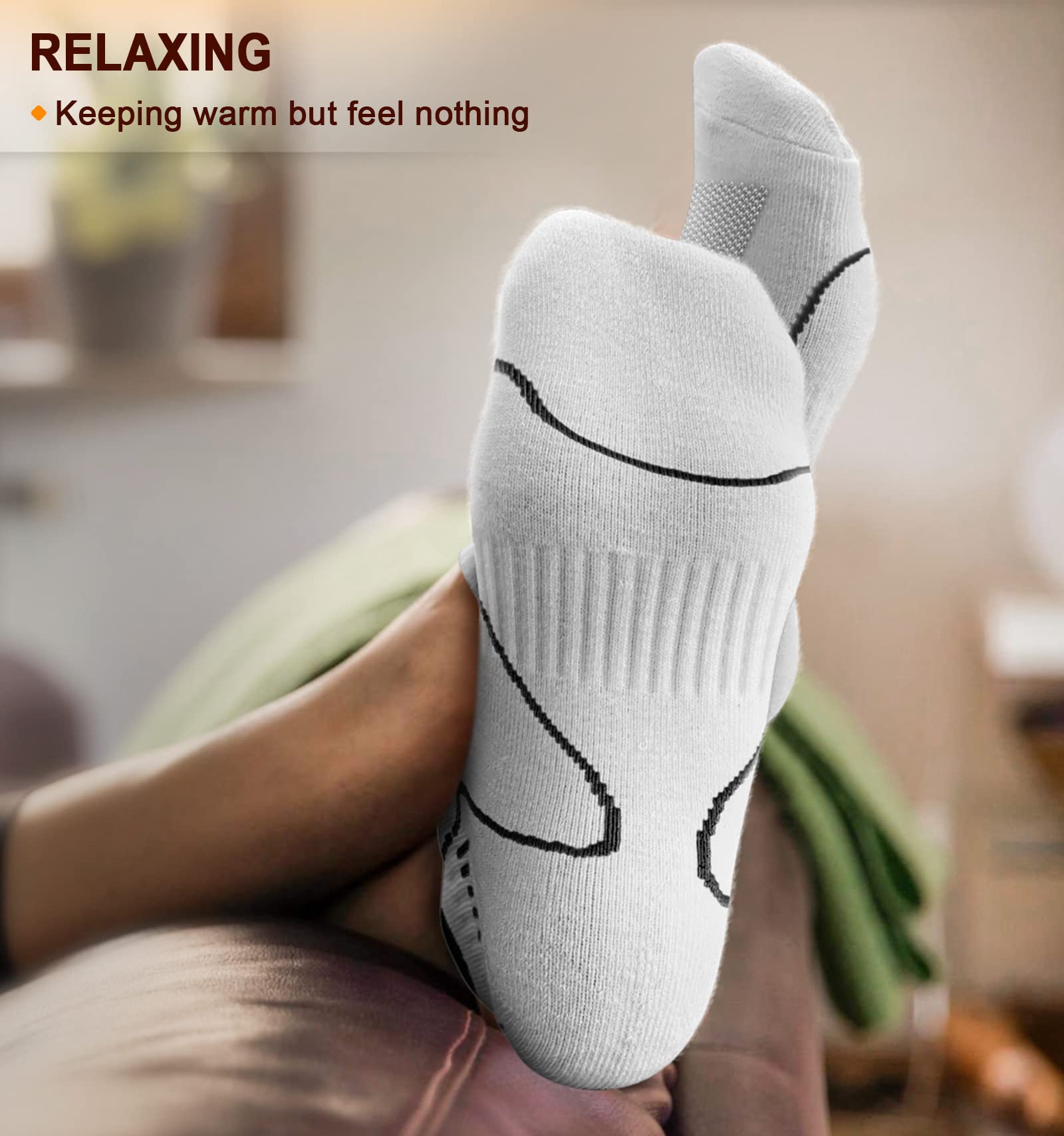 BULLIANT Women's Athletic Ankle Socks 6-Pack - No Show Cushioned for Running & Walking with Arch Support - Gym & Daily Wear