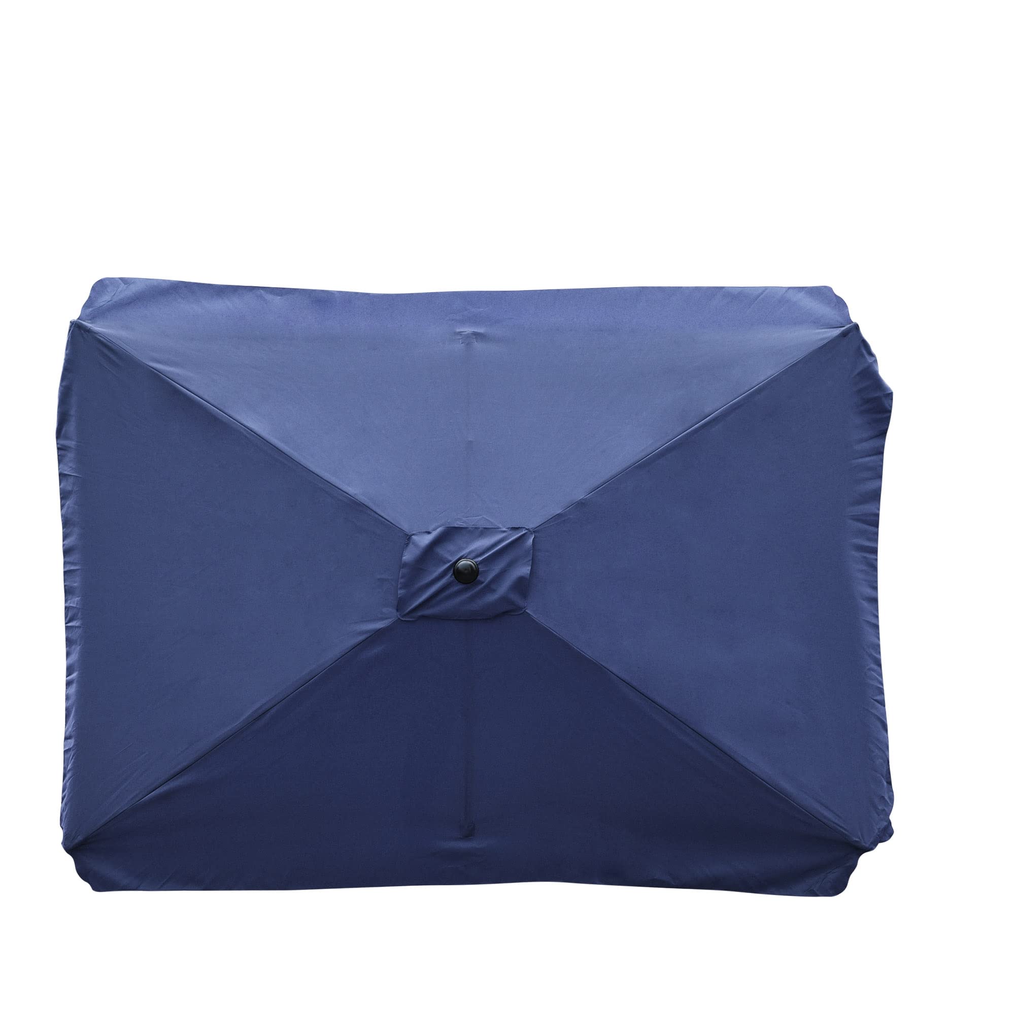 6.5x10ft Universal Replacement Umbrella Canopy Top Cover - Durable Polyester with Navy Blue Valance - Perfect for Patio, Beach, Poolside & Outdoor Relaxation