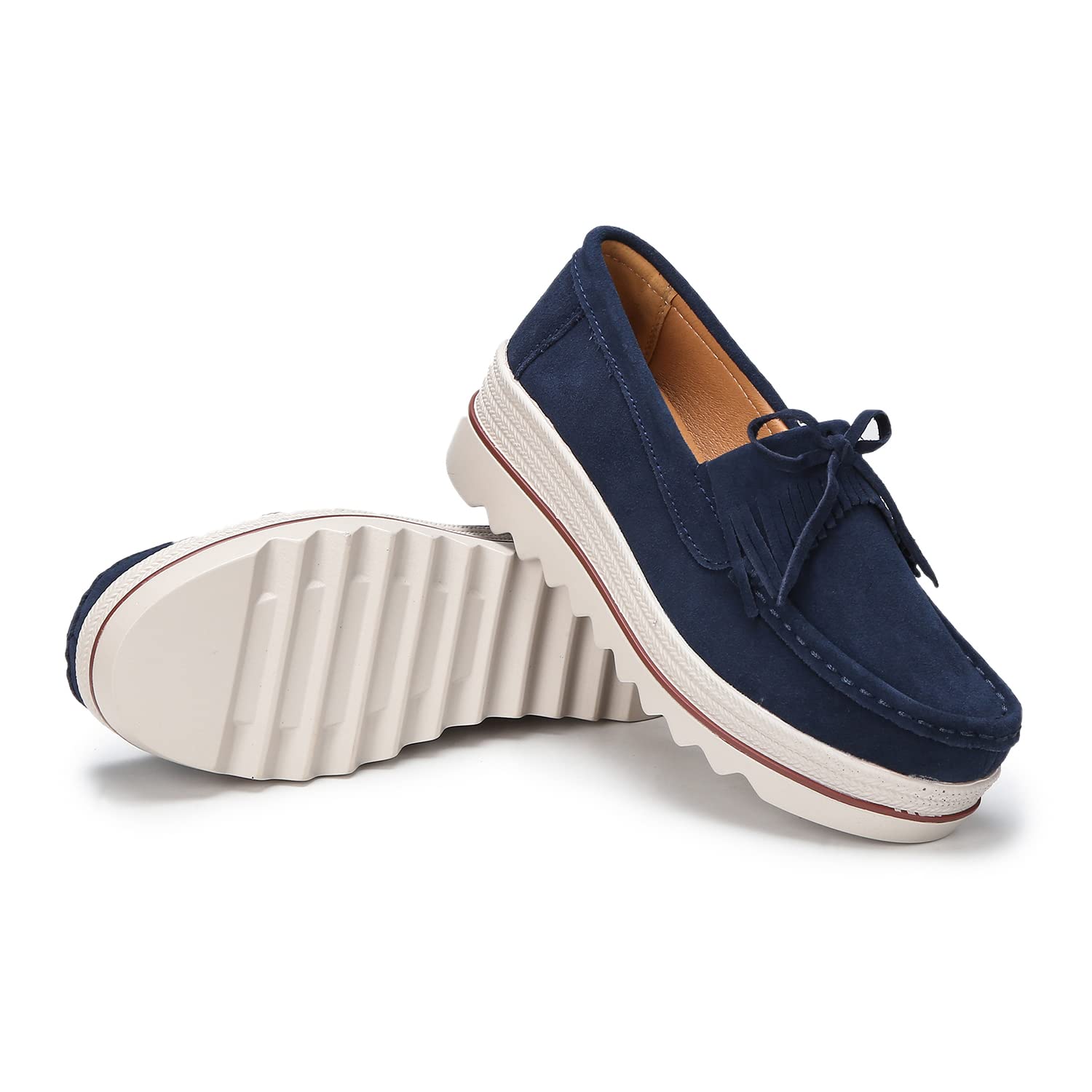 Ruiatoo Women's Slip-On Loafers - Comfortable Thick Soft Platform Shoes for Business Casual & Walking | Office, Travel & Everyday Wear