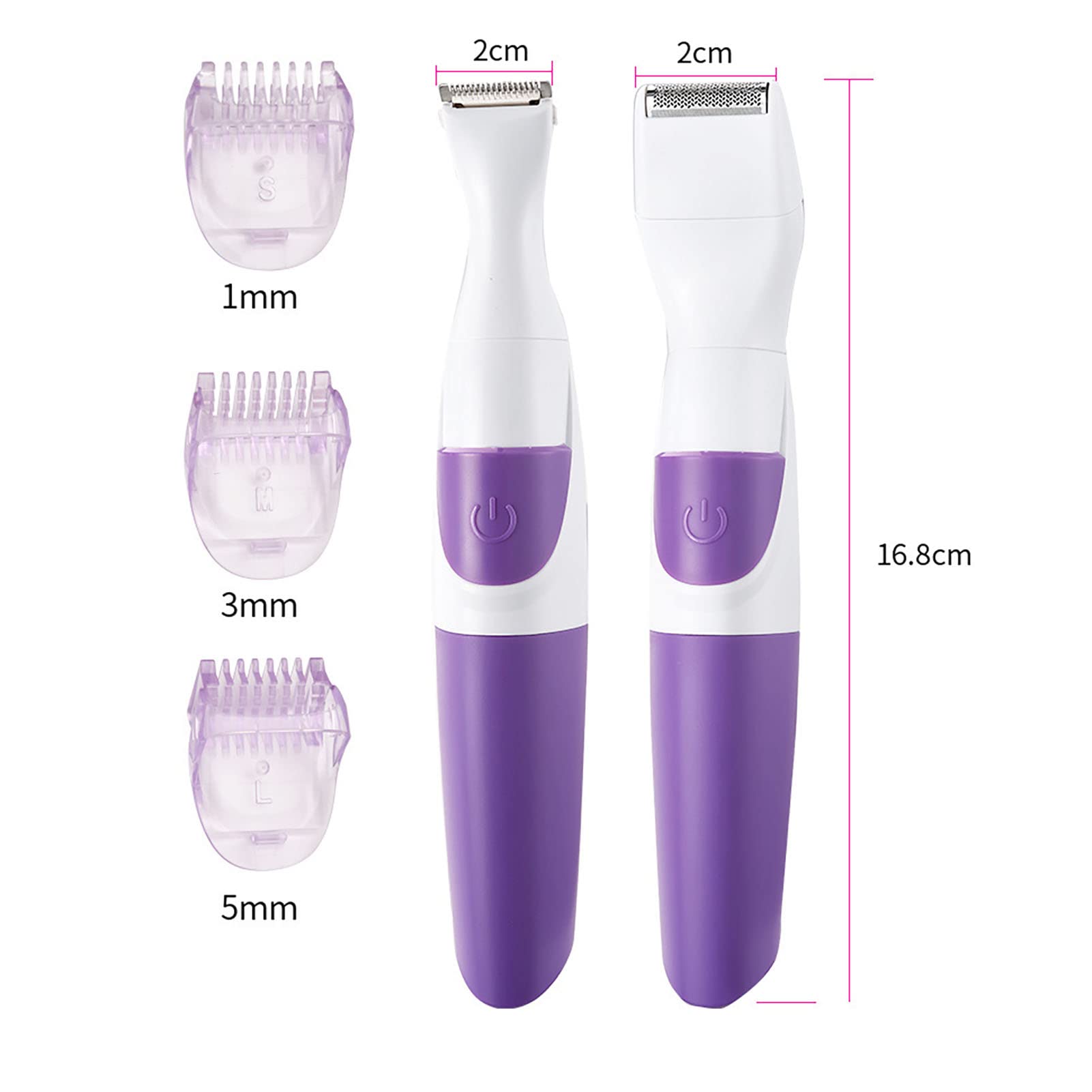 2-in-1 Electric Trimmer & Epilator for Women - Waterproof Portable Hair Removal Shaver for Legs, Underarms, Bikini Line - Perfect for Travel, Gym & Home Use