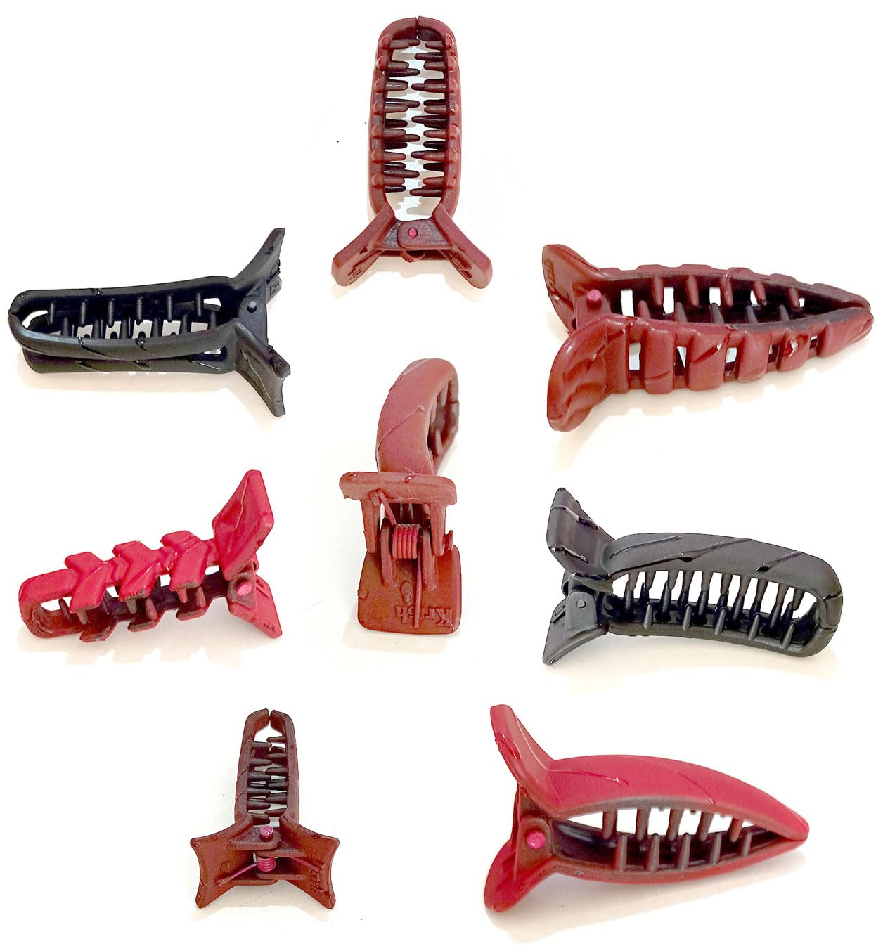 Stylish Korean Hair Clips for Women & Girls - 6pcs Dolphin Claw Hair Clutchers | Fashionable Hair Accessories for School, Work & Parties