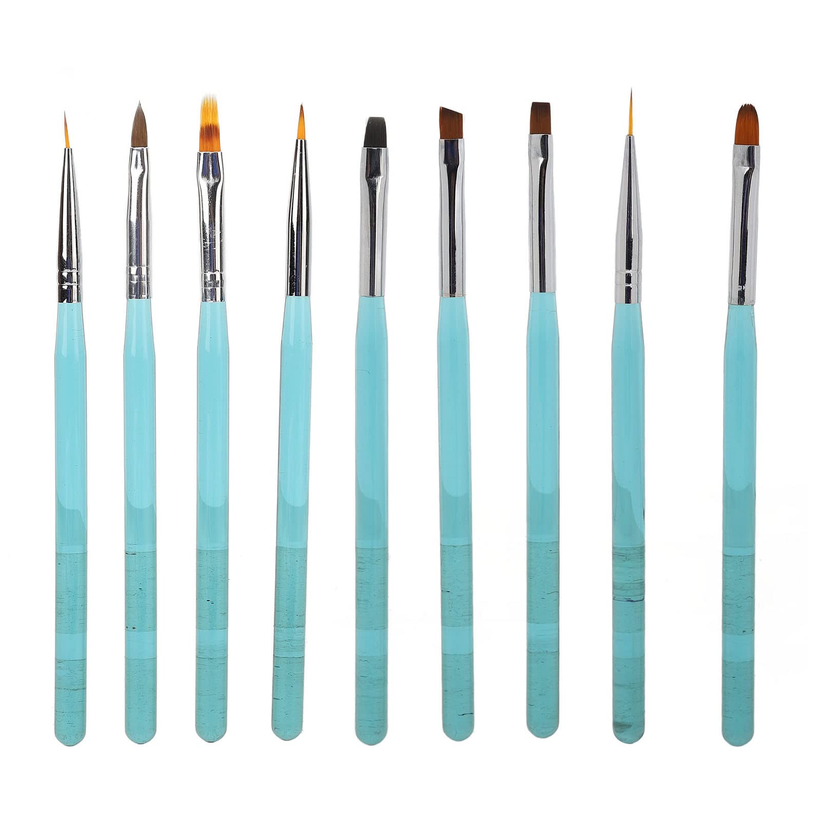 9Pcs Nail Art Brush Set for DIY Manicure - Salon Quality at Home