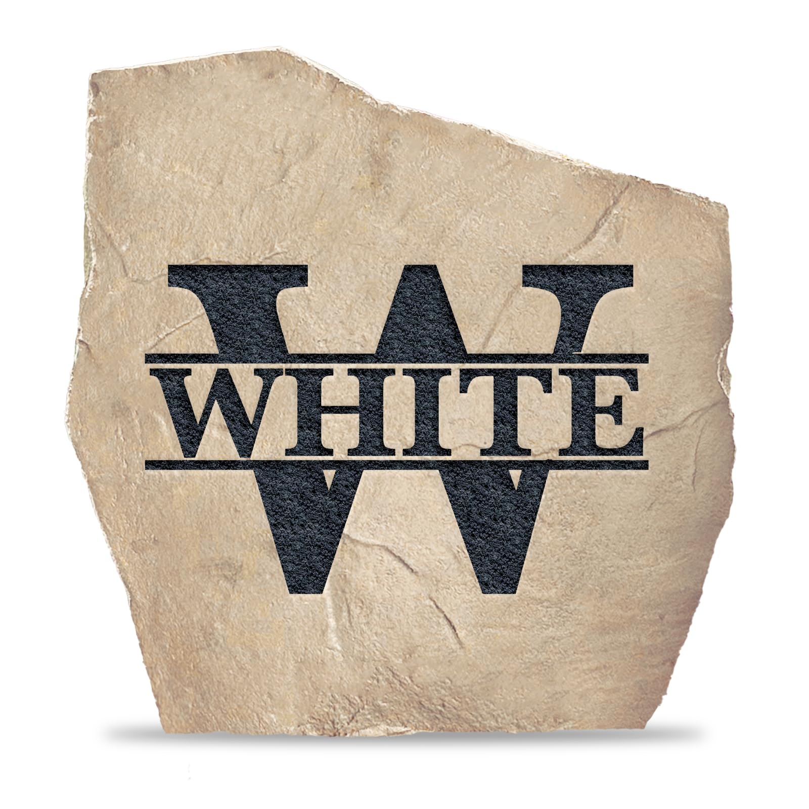 Personalized Engraved Monogram Garden Stone - 21