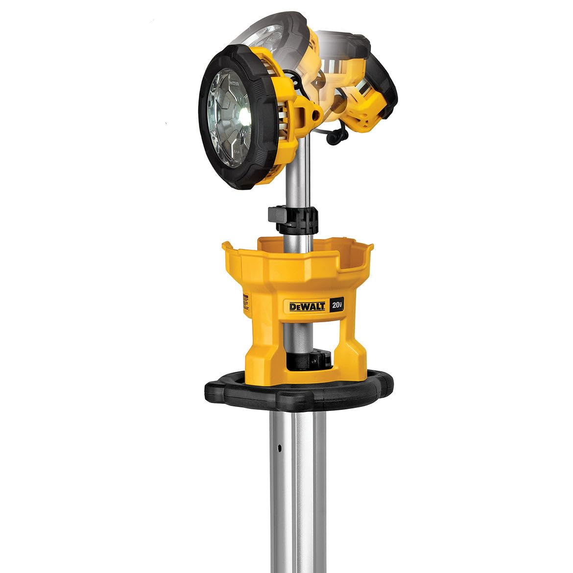 DEWALT 20V MAX LED Work Light with Adjustable Tripod Base - DCL079B (Tool Only) - Perfect for Construction Sites, Garage Repairs & Outdoor Projects