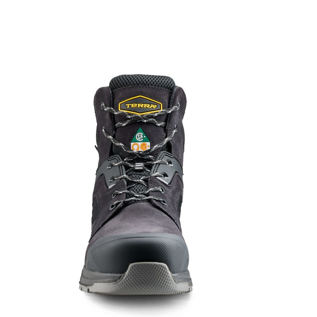Terra Cobalt Men's 6 Inch Composite Toe Work Boots - Black (1279BK) | Waterproof Safety Shoes for Construction, Warehouse & Outdoor Work