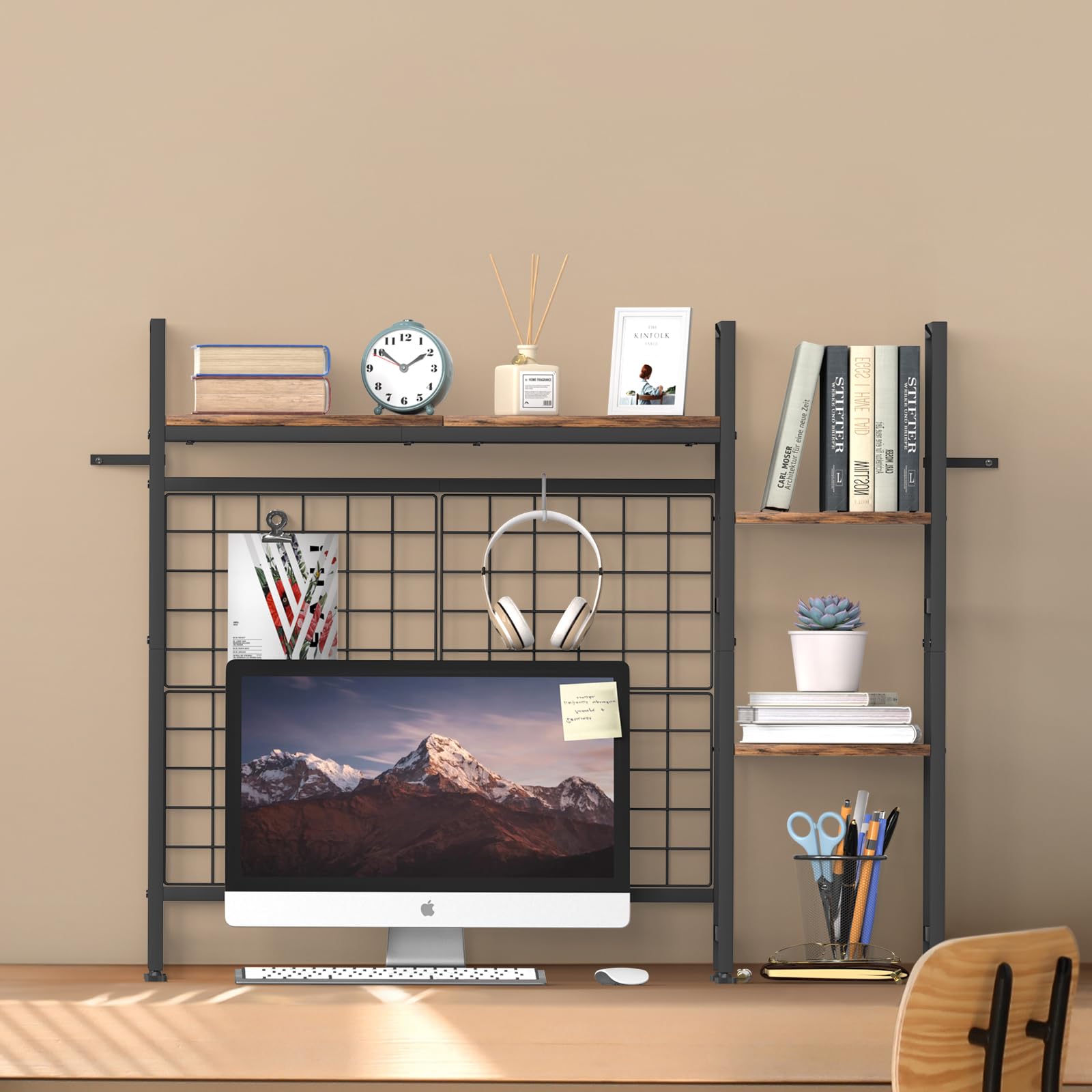 3-Tier Wooden Desktop Shelf Organizer - 37.4