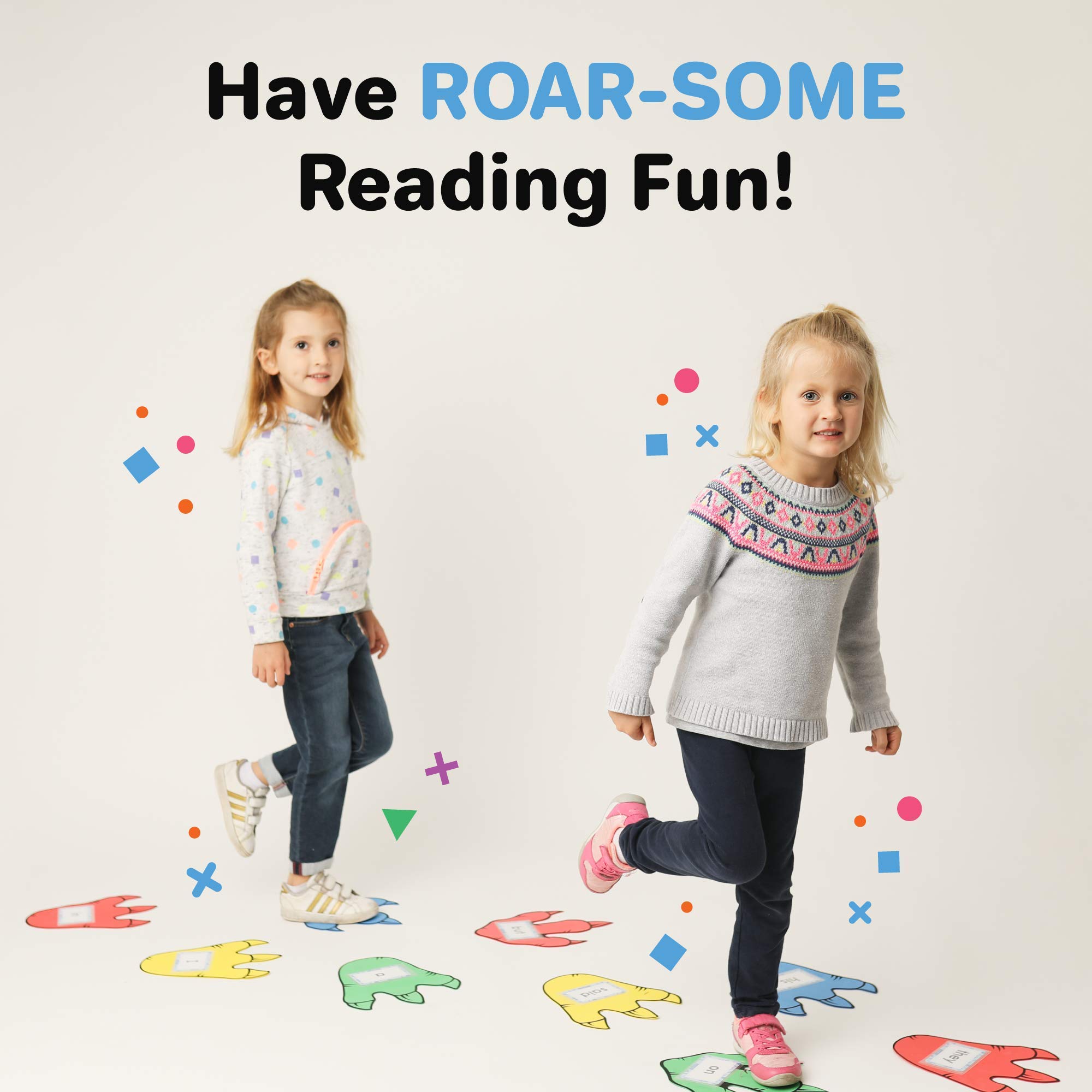 Dino Stomp Sight Words Flash Cards - Kindergarten Learning Games for Kids Ages 4-8 | Dolch Sight Words Reading Games | 1st Grade Learning Materials | Educational Toys for Classroom & Homeschool Reading Practice