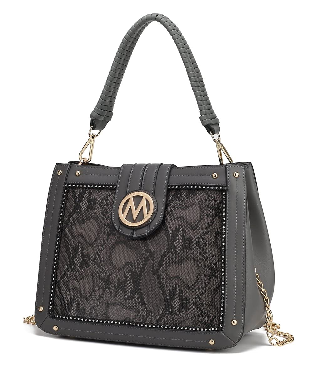 MKF-X648CRC Kamala Shoulder Bag for Women - Stylish Charcoal Grey Crossbody Purse, Fashionable Handbag for Work, Travel & Everyday Use