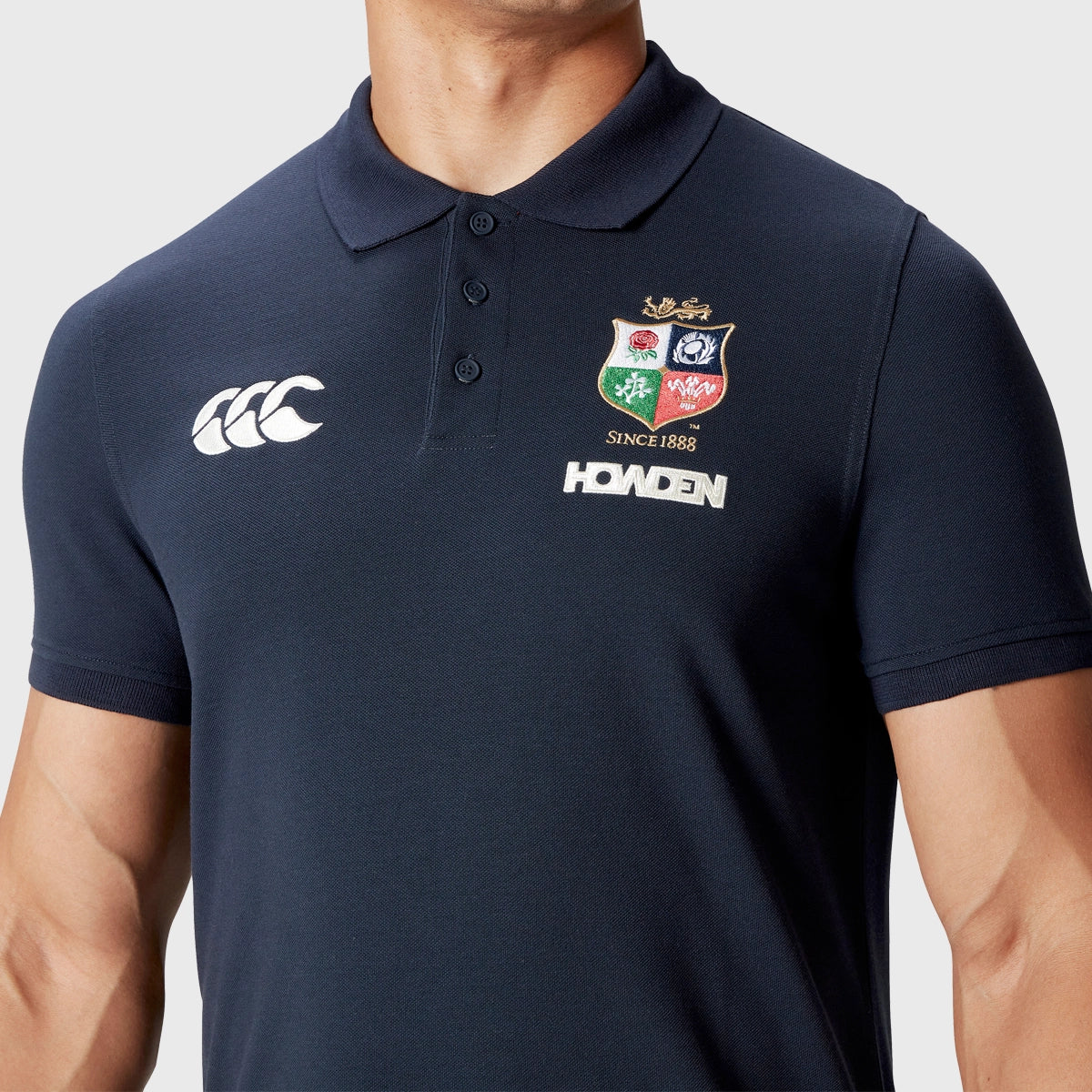 Canterbury British & Irish Lions Men's Pique Polo Shirt - Navy Blue Rugby Jersey for Training & Match Days - Perfect for Fans & Players