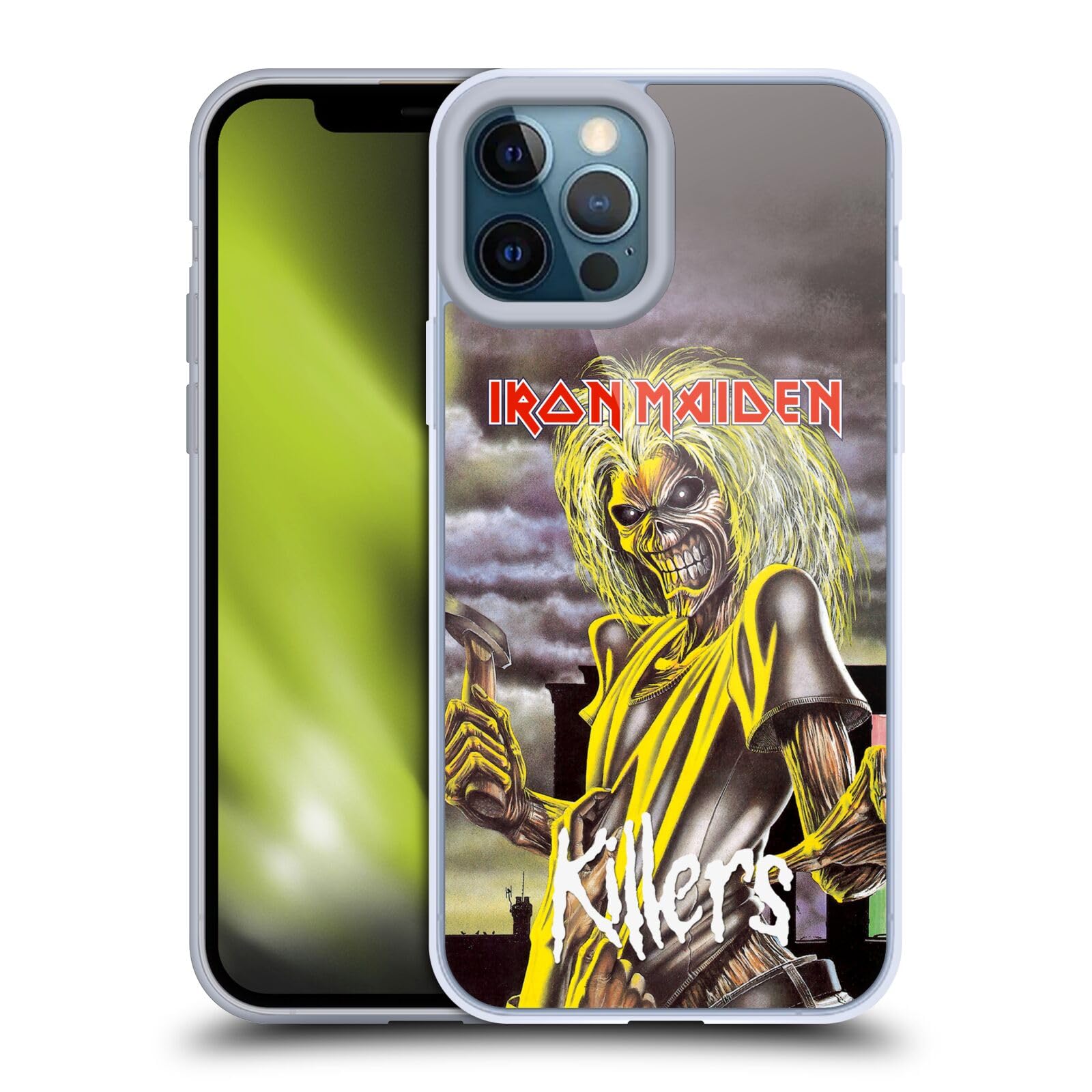Official Iron Maiden Killers Album Cover Soft Gel Case for iPhone 12 Pro Max - Durable Protective Phone Cover for Music Fans, Concerts & Rock Lifestyle