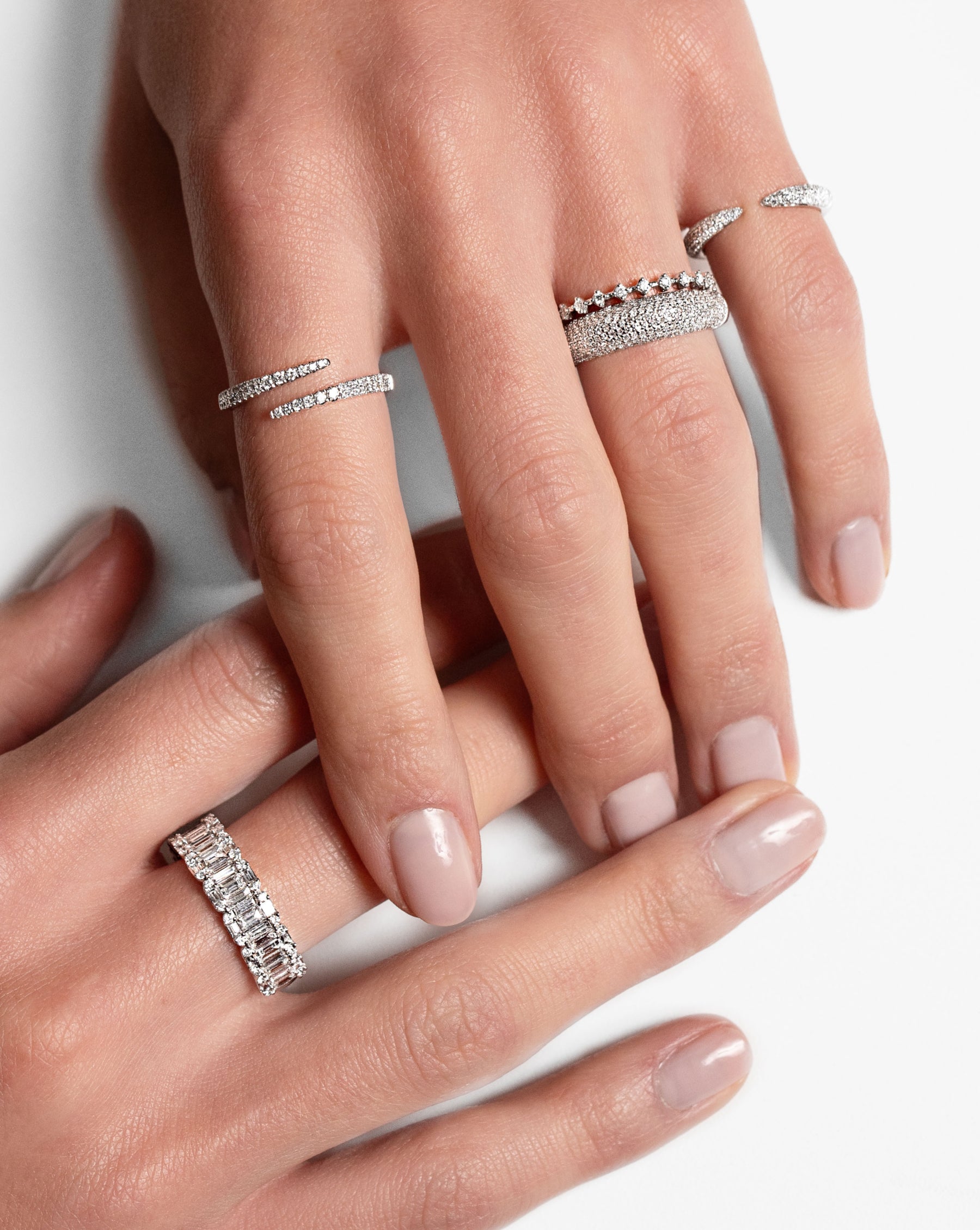 Diamond Stackable Rings for Women - Elegant Wedding, Engagement & Everyday Jewelry - Perfect for Layering & Gift Giving