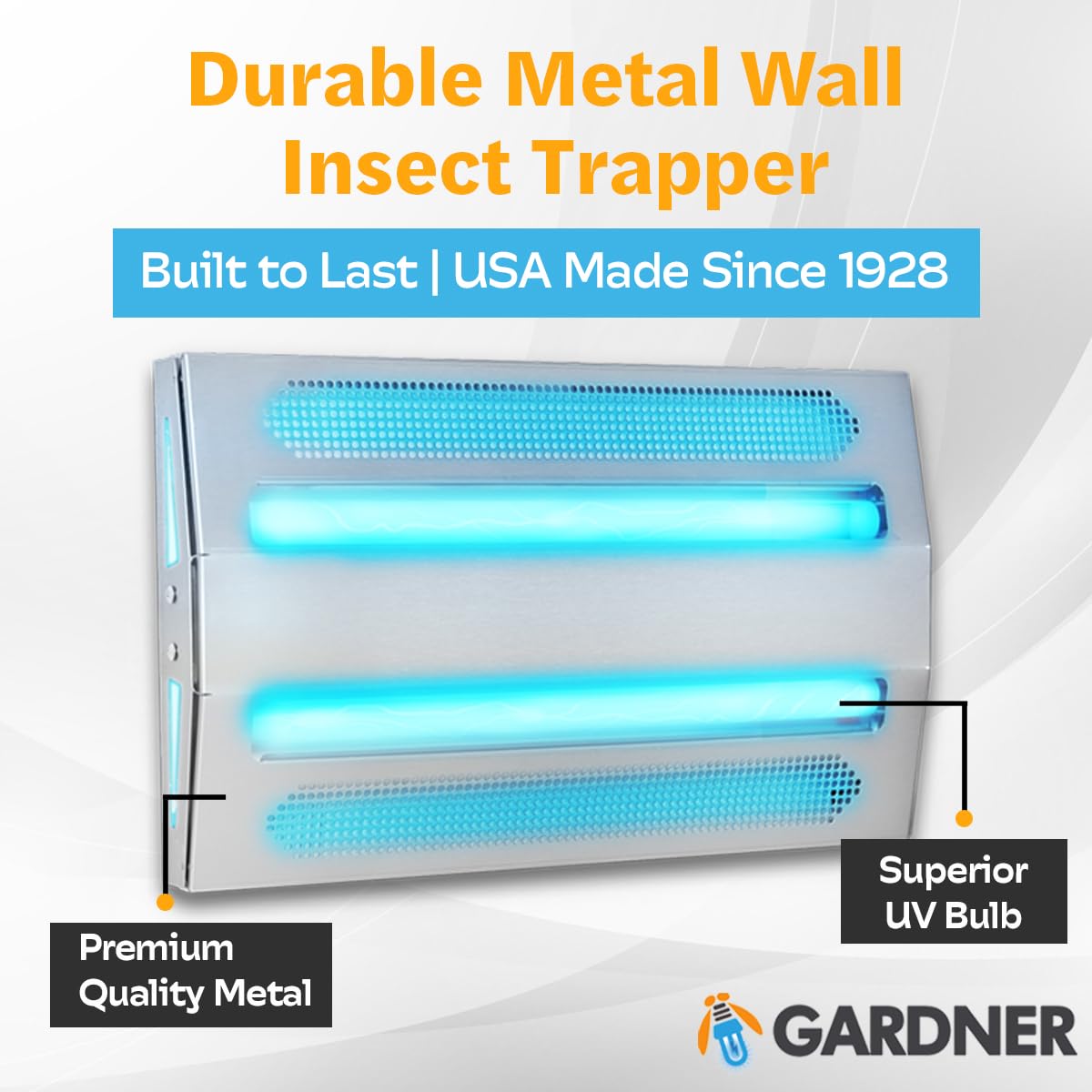 Gardner iFly Indoor Wall Mounted UV Fly Light Trap - Effective for Capturing Flies, Moths, Mosquitos & Flying Insects | Ideal for Kitchens, Restaurants, Warehouses & Home Use