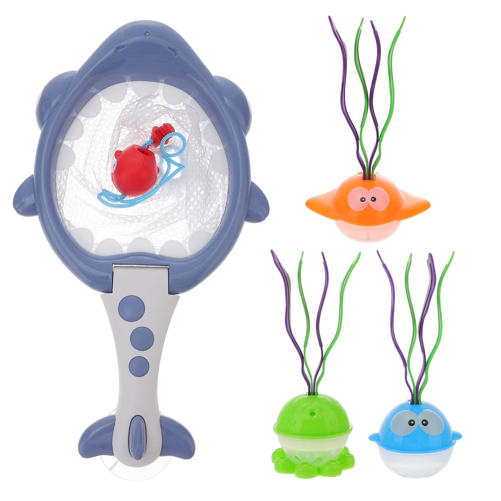 **Kisangel Baby Bath Toys - Fishing Net & Squirt Water Toys for Toddlers, Boys & Girls - Fun Bathtub & Beach Party Game Set - Sky Blue**    *(Perfect for bath time fun, pool parties, and outdoor water play!)*