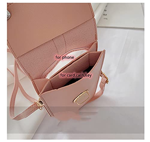 Leather Crossbody Phone Purse for iPhone 13 - Touch Screen Mini Shoulder Bag with Card Slots & Adjustable Strap | Women's Wallet Phone Pouch in Gray | Perfect for Shopping, Travel & Everyday Use