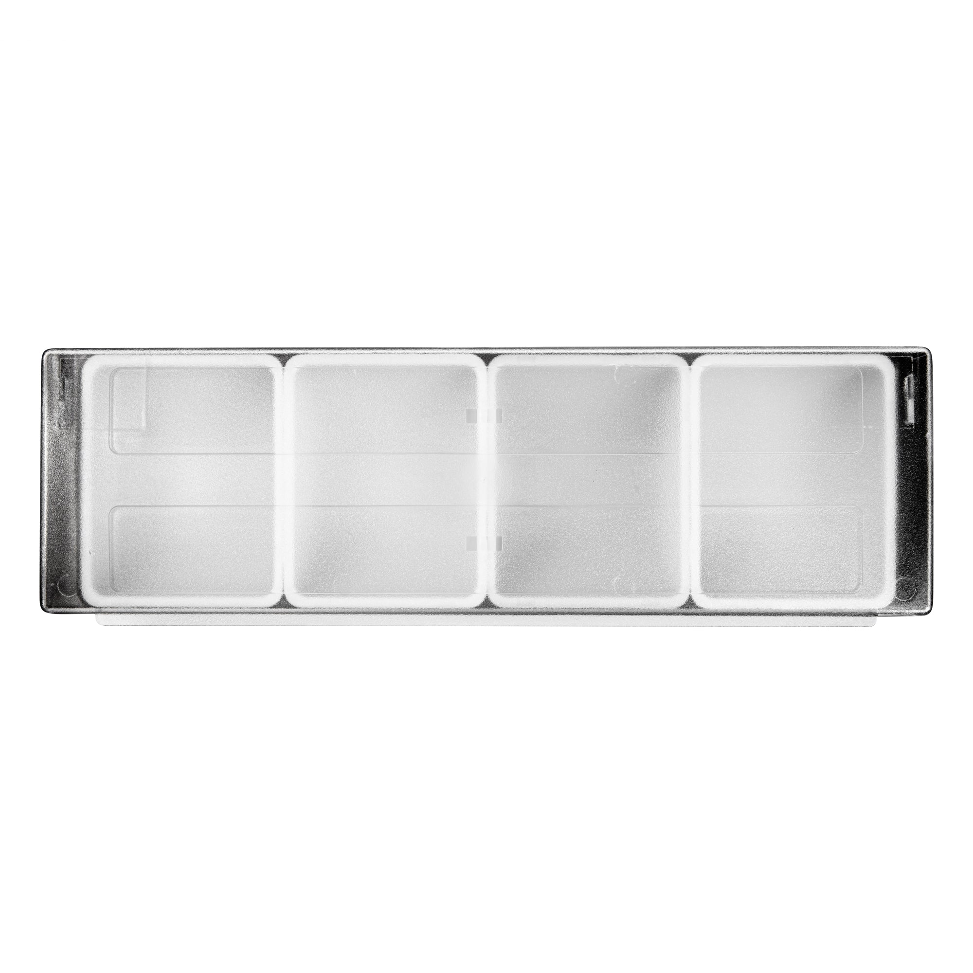 **Bar Lux Black Plastic Condiment Caddy - 4 Compartment Organizer (19.5
