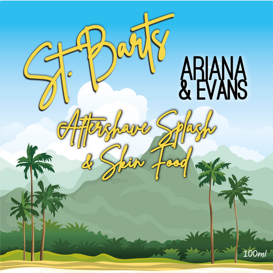 Ariana & Evans St. Barts Aftershave Splash for Men - Soothing Post-Shave Balm with Natural Ingredients - Perfect for Sensitive Skin & Daily Grooming Routine