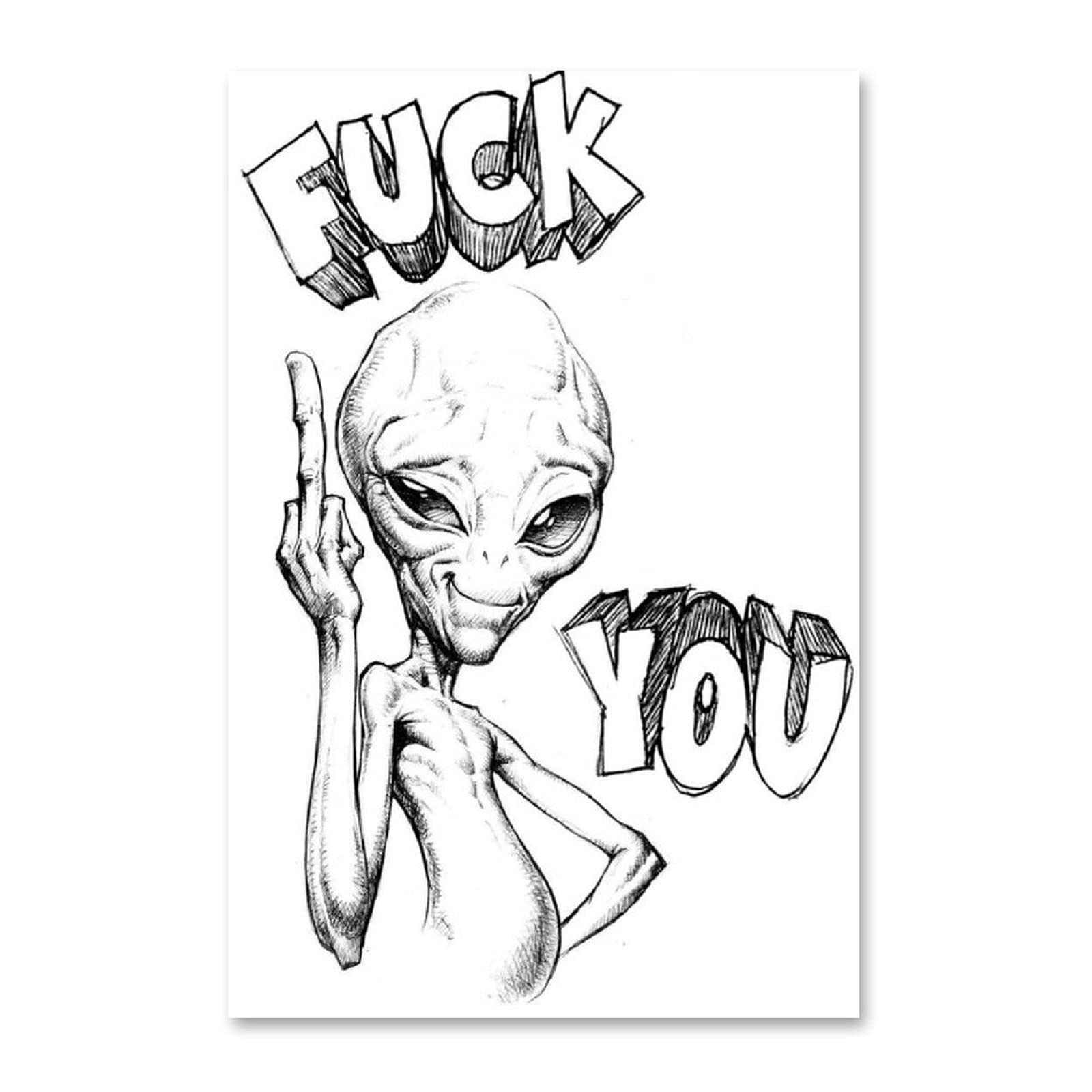 YJUN Alien Movie Poster - 08x12inch (20x30cm) Sci-Fi Wall Art for Room Decor, Home Theater & Office Aesthetic - Perfect Gift for Film Lovers & Space Enthusiasts