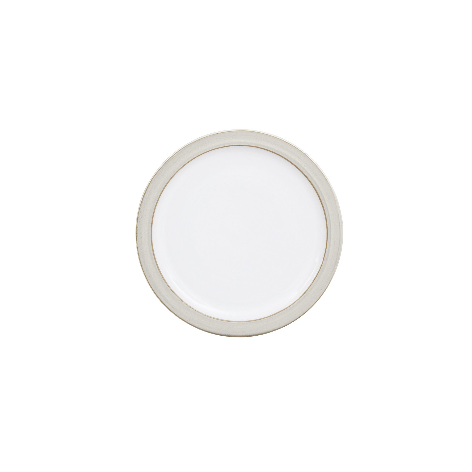 Denby Natural Canvas Plate Set - 4 Small Cream Plates for Everyday Dining, Dinner Parties & Home Decor | Durable Stoneware Dish Set for Casual & Formal Meals
