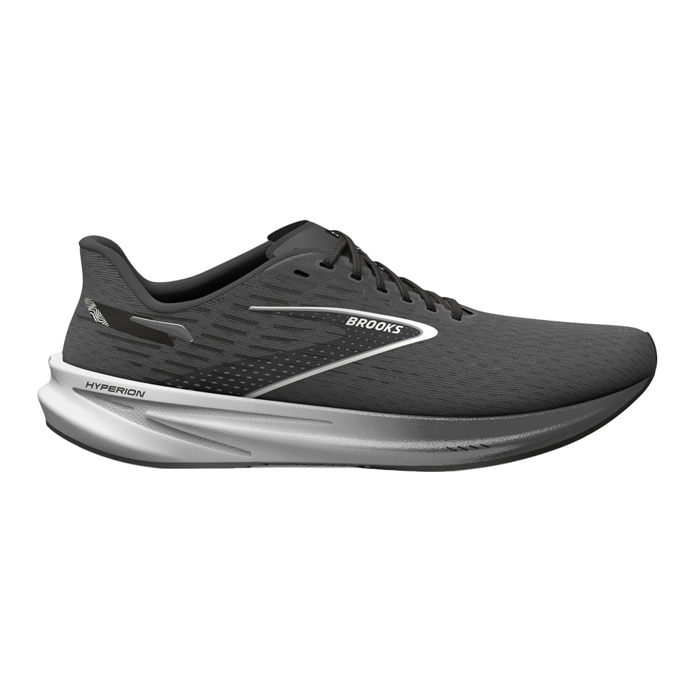 Brooks Hyperion Men's Running Shoes - Gunmetal/Black/White - Size 14 D Medium - Lightweight Performance Sneakers for Marathon Training & Road Running