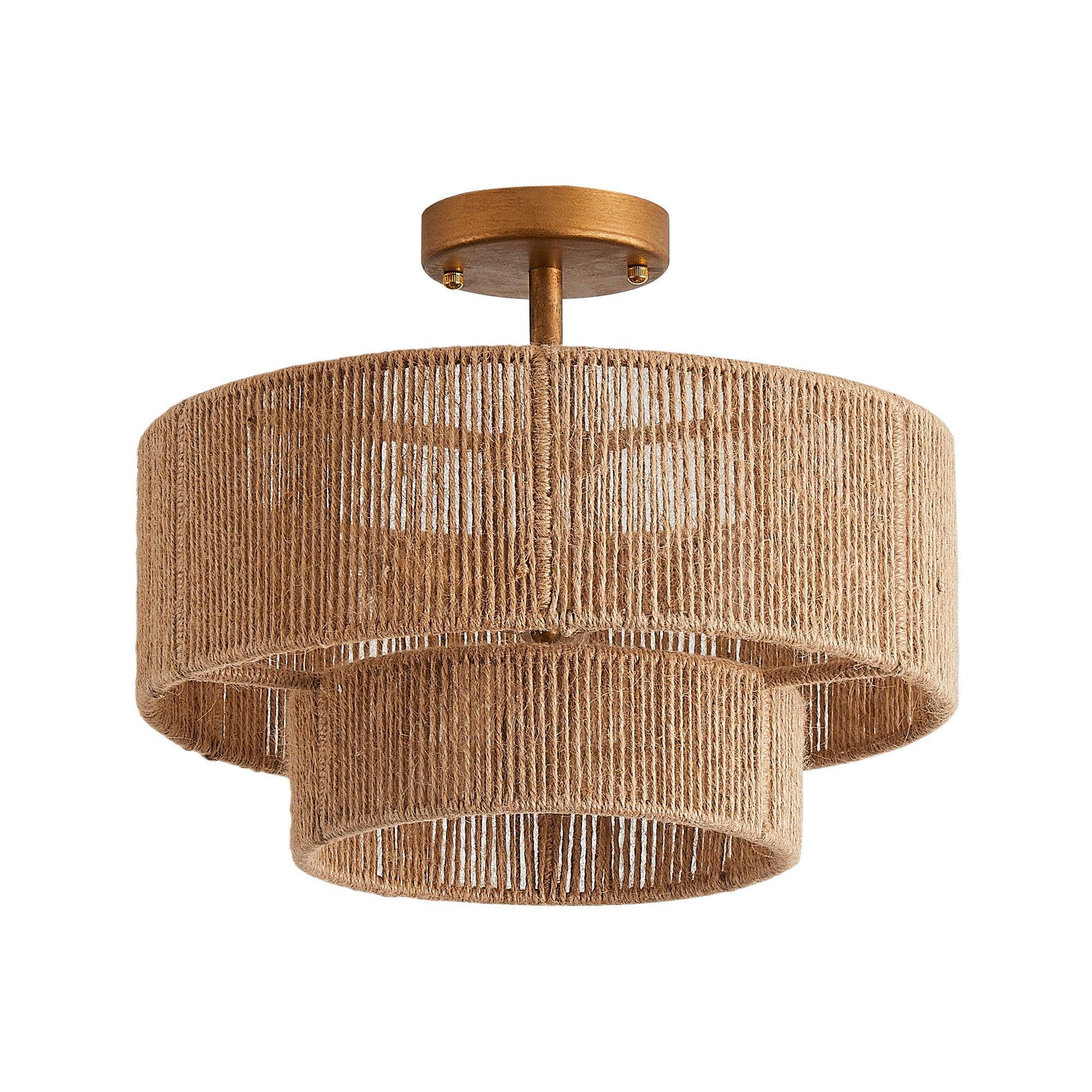 3-Light Traditional Farmhouse Wabi Sabi Flush Mount Ceiling Light - Perfect for Kitchen, Dining Room & Bedroom Lighting