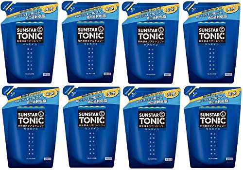 Sun Star Tonic Refreshing Scalp Care Shampoo - 8 Pack Bulk Refill for Hair Growth & Dandruff Control | Gentle Daily Use for Men & Women