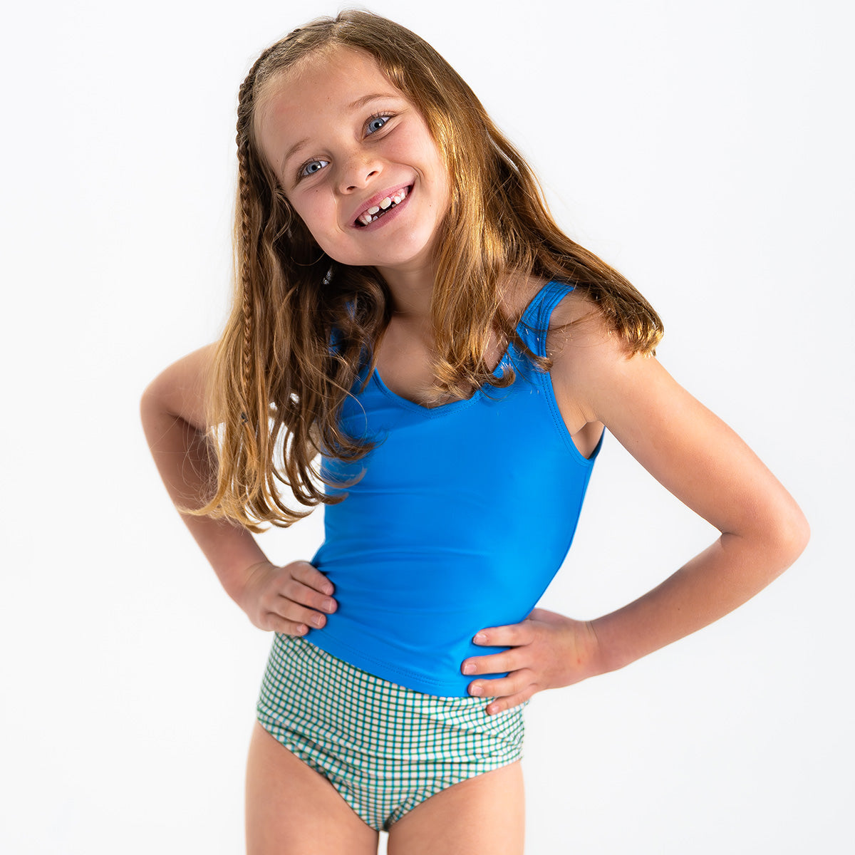 Girls V Neck Tankini Top - Comfortable Swimwear for Kids - Perfect for Beach, Pool & Summer Activities