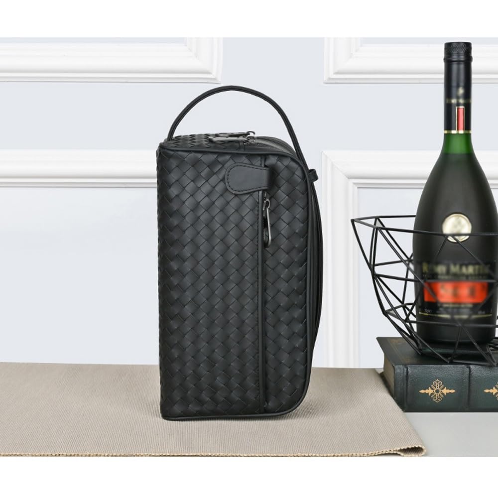 Premium Men's Leather Toiletry Bag - Waterproof Travel Dopp Kit & Shaving Organizer | Women's Cosmetic Travel Bag | Ideal for Business Trips, Vacation & Gym Essentials