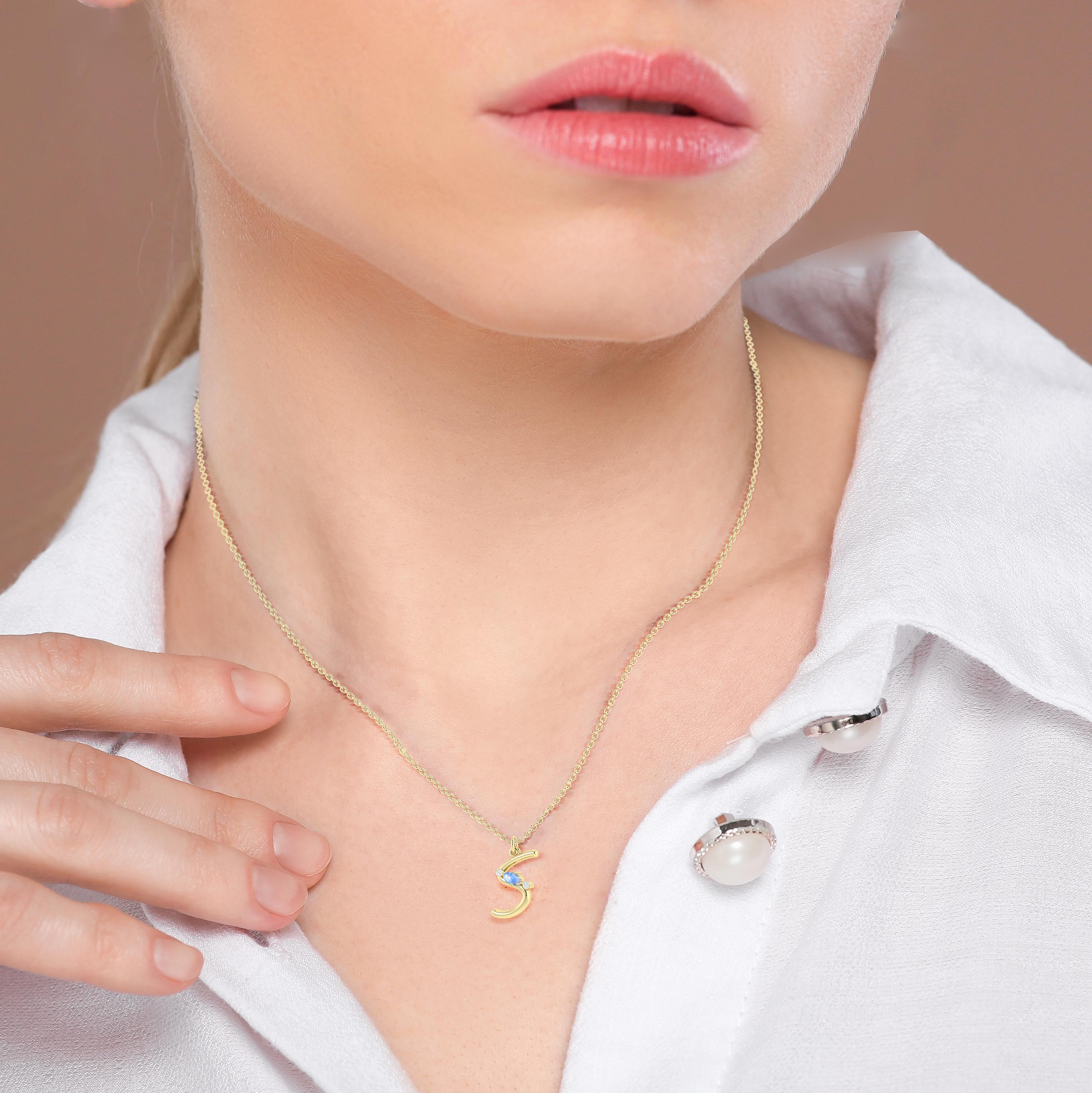 Natural Moonstone Oval 'S' Initial Pendant Necklace for Women - Elegant Personalized Jewelry Gift for Birthday, Anniversary & Everyday Wear