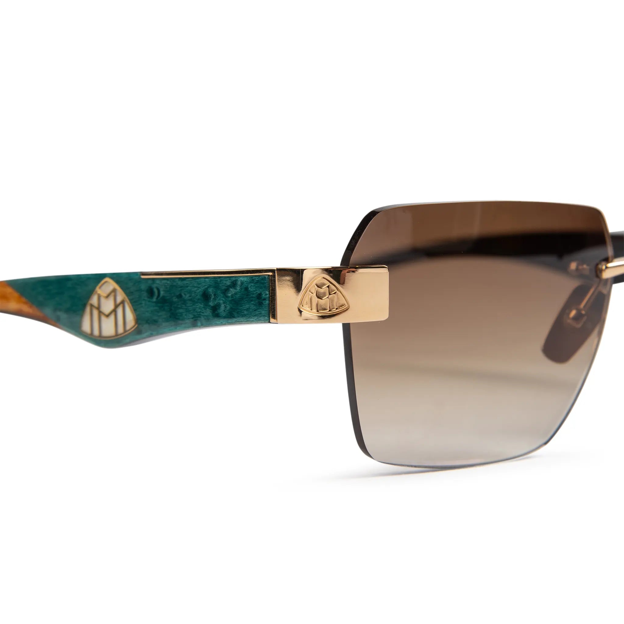 Maybach Eyewear The Magic I MG WDE M09 Gold Brown Polarized Sunglasses for Men - Luxury Designer Shades for Driving, Travel & Outdoor Activities