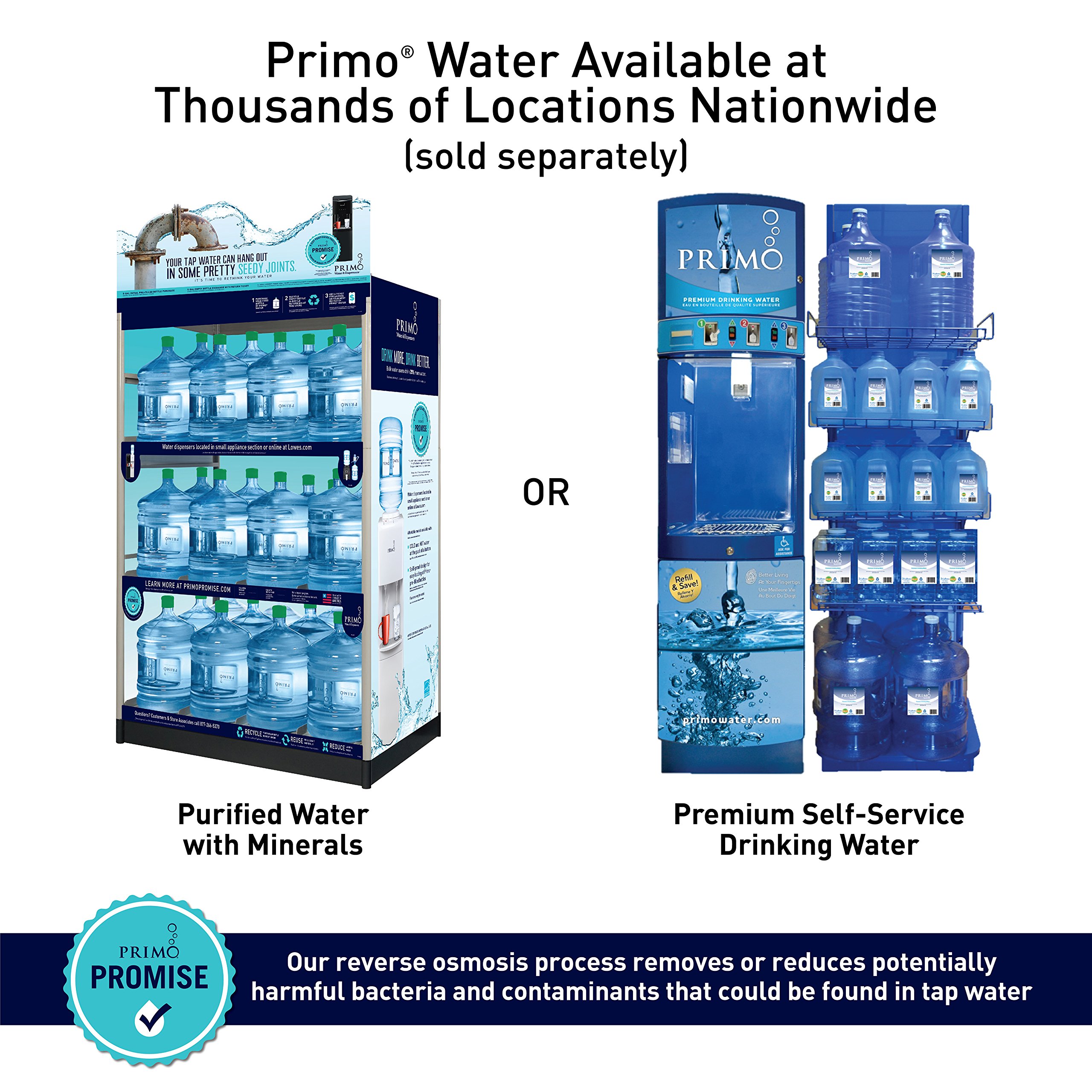 Freestanding Hot & Cold Water Dispenser with Room Temperature Option - Perfect for Home, Office, or Kitchen Use