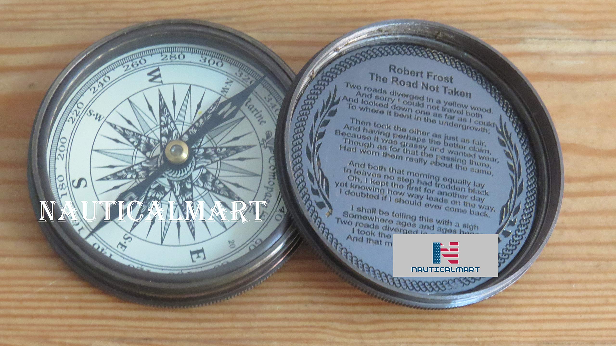 Personalized Engraved Eagle Brass Compass - Premium Gift for Outdoor Enthusiasts, Hikers & Adventurers - Perfect for Camping, Hiking & Survival Gear