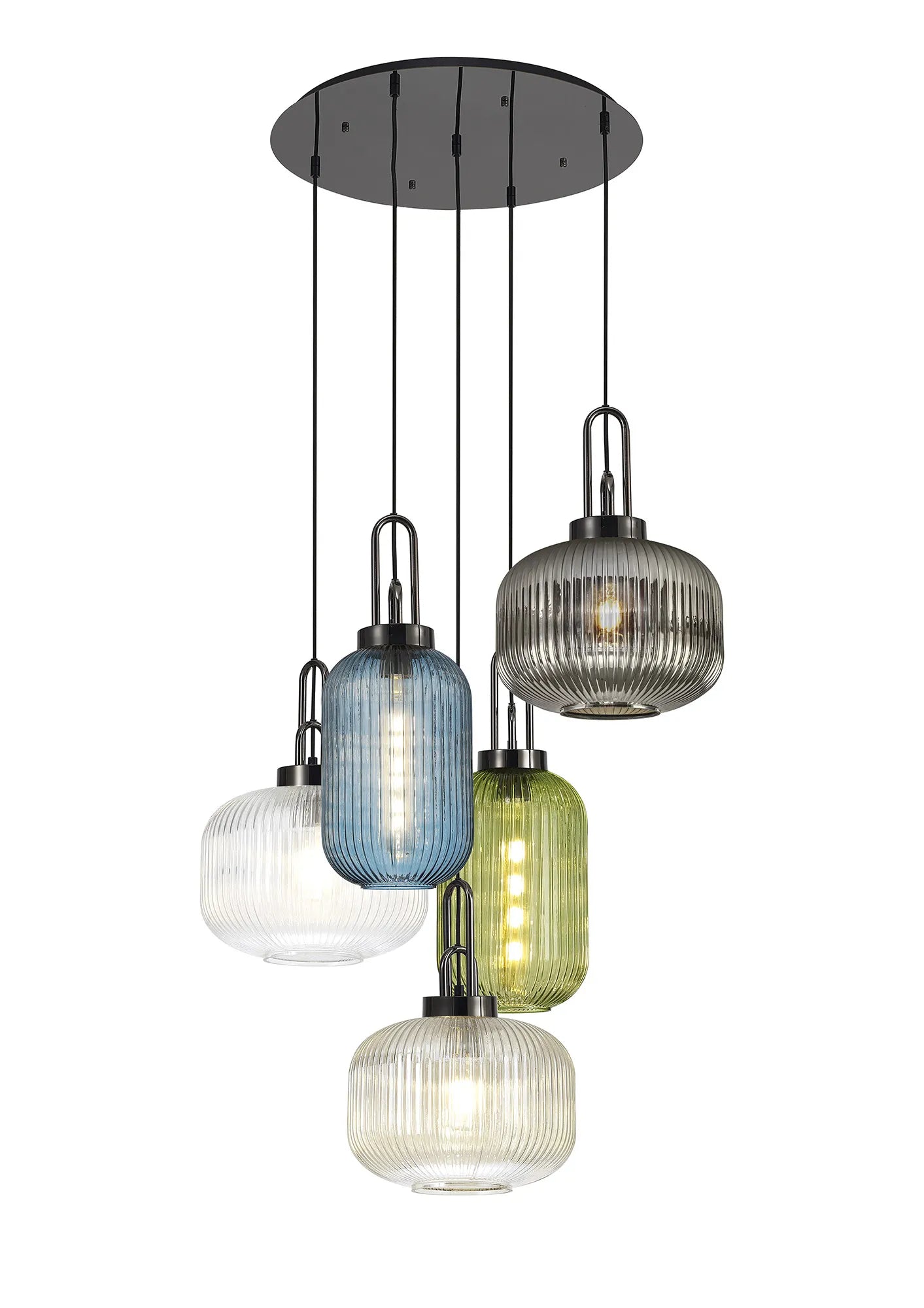 Stylish Cadiz 5-Light Cluster Pendant Light Fixture - Modern Ceiling Lighting for Dining Room, Kitchen & Living Room