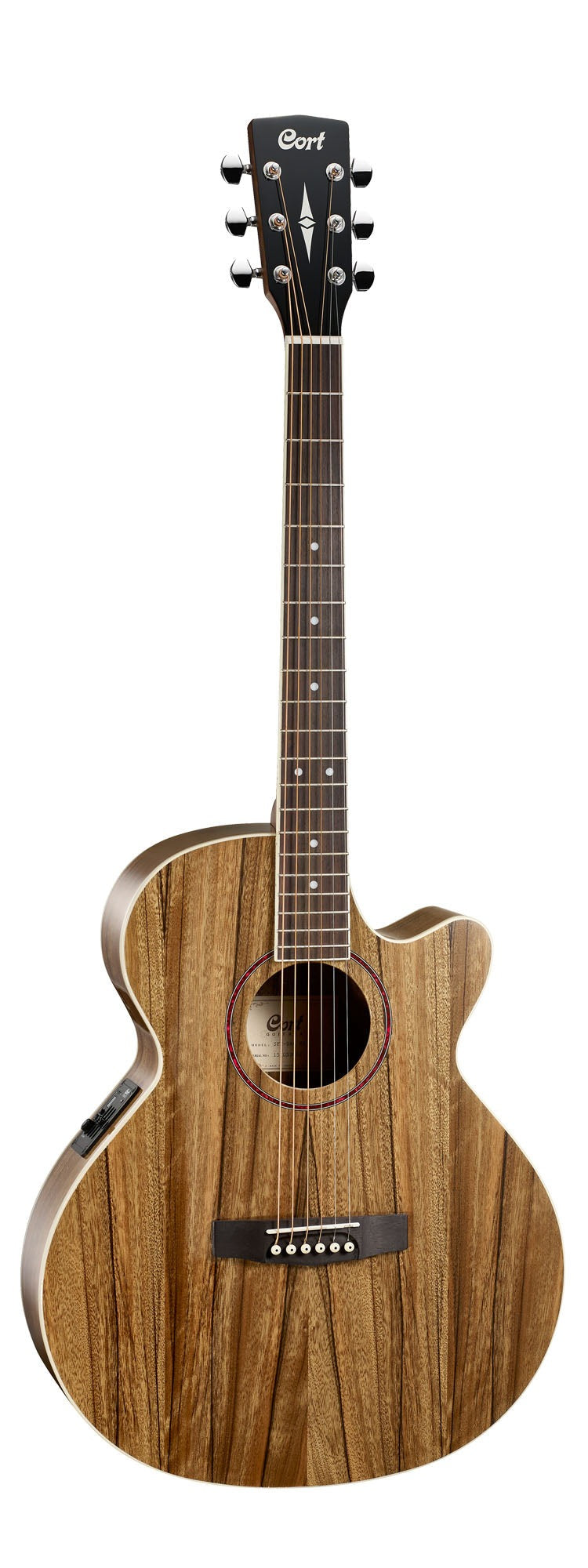 Cort SFX Dao Nat Small Body Cutaway Dreadnought Acoustic Guitar with Gig Bag - Perfect for Travel, Camping & Home Practice