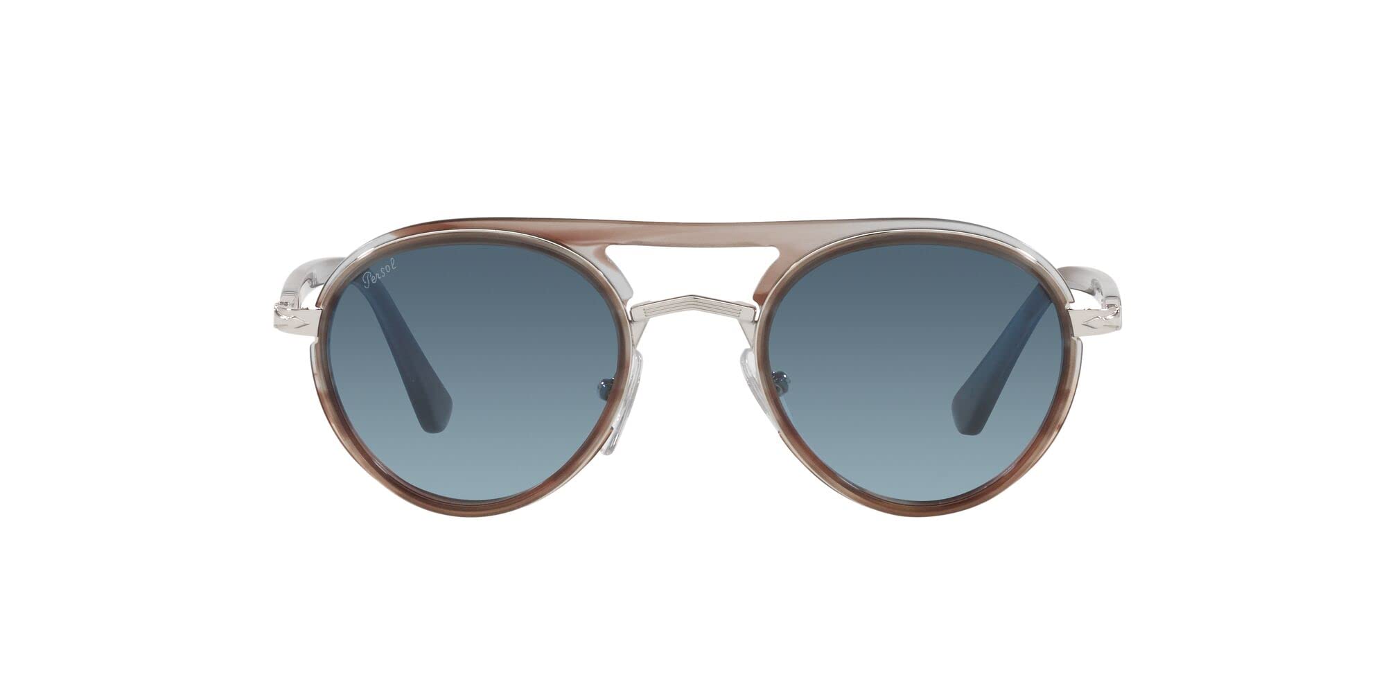 Persol PO2485S Round Polarized Sunglasses for Men & Women - UV Protection, Classic Retro Style - Perfect for Driving, Travel & Outdoor Activities