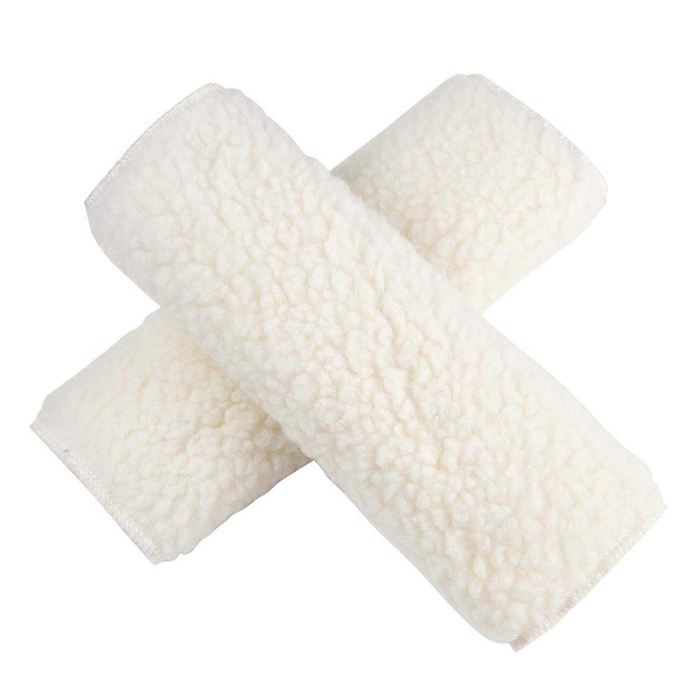 2Pcs Car Seat Belt Pads - Soft Shoulder Strap Cover & Headrest Cushion for Comfort & Safety (White) | Perfect for Long Drives & Road Trips