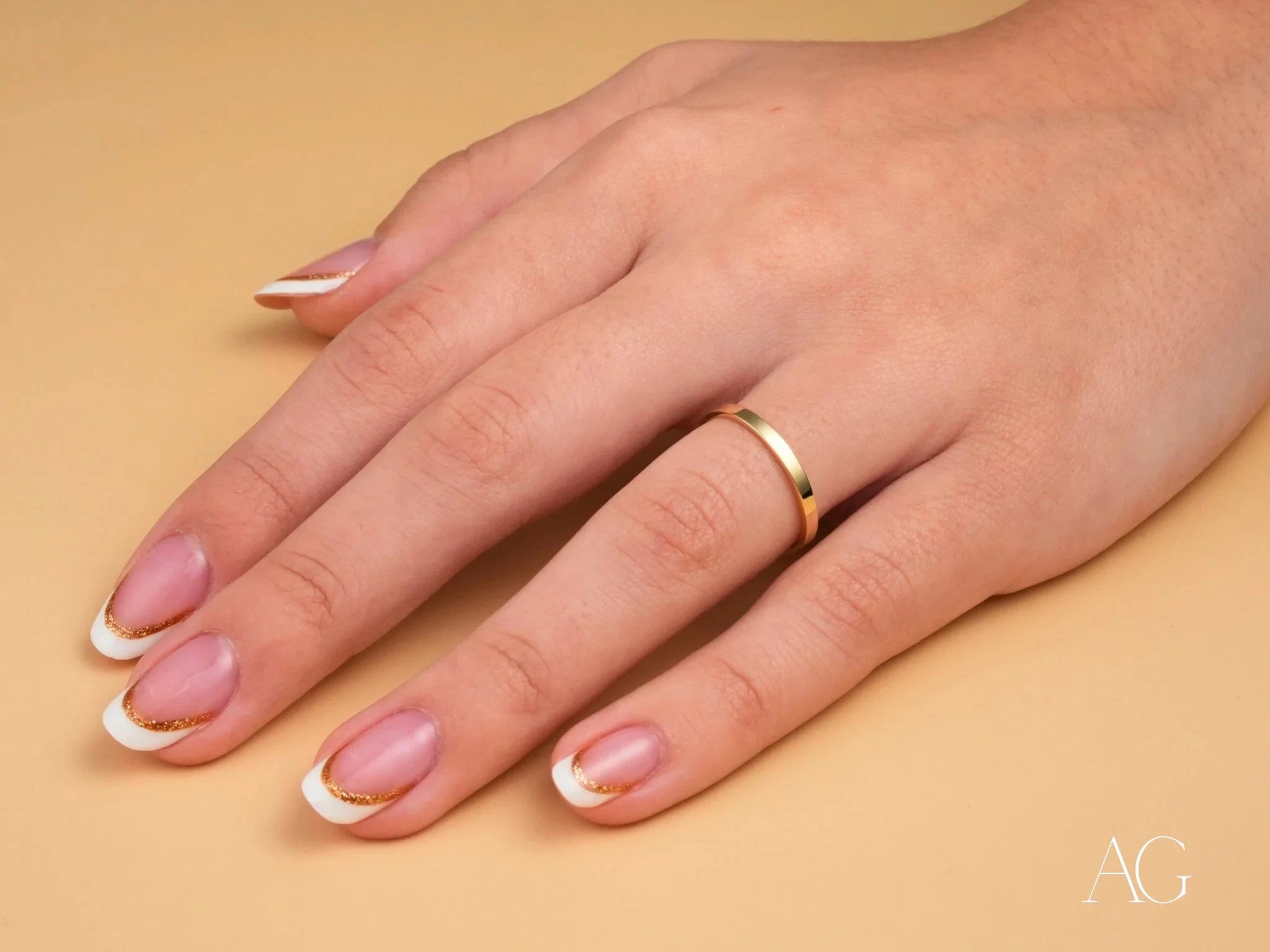 Essence Linea 2mm Minimalist Ring - Dainty Thin Gold Band for Women | Perfect for Everyday Wear, Stacking Rings & Special Occasions