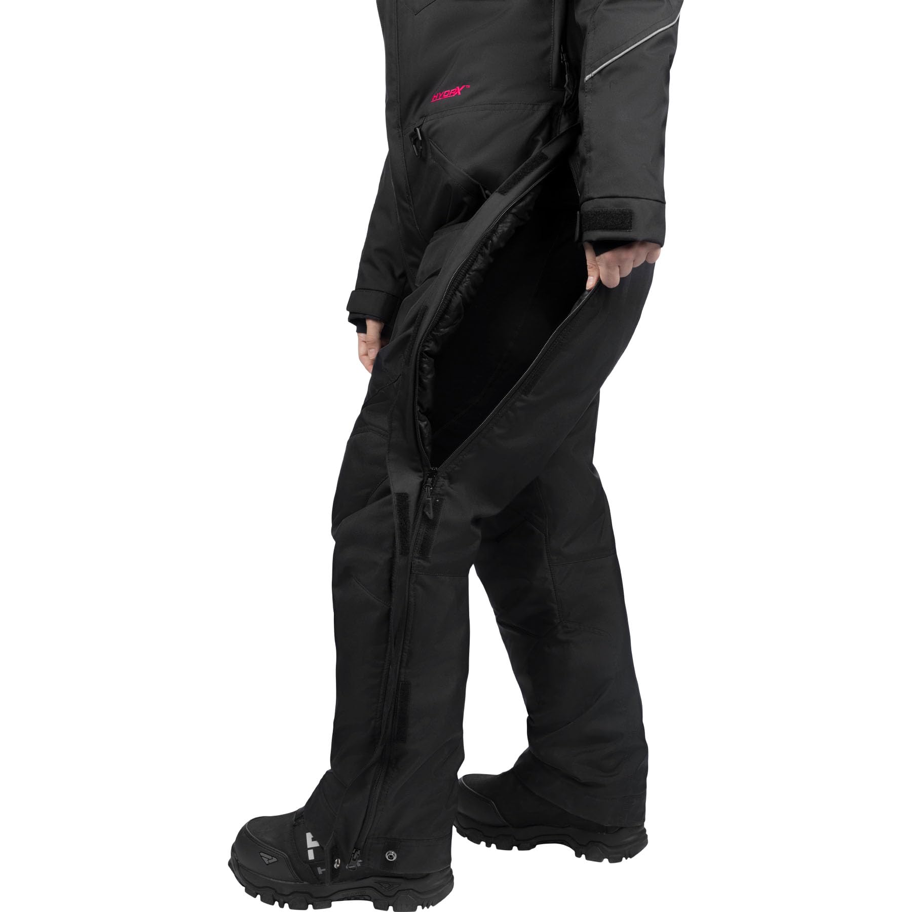 FXR Women's Excursion Monosuit 2025 - Black/Fuchsia Snowmobile Suit for Cold Weather Riding, Size 20 | Waterproof & Insulated Winter Gear for Snowmobiling, Skiing & Outdoor Adventures