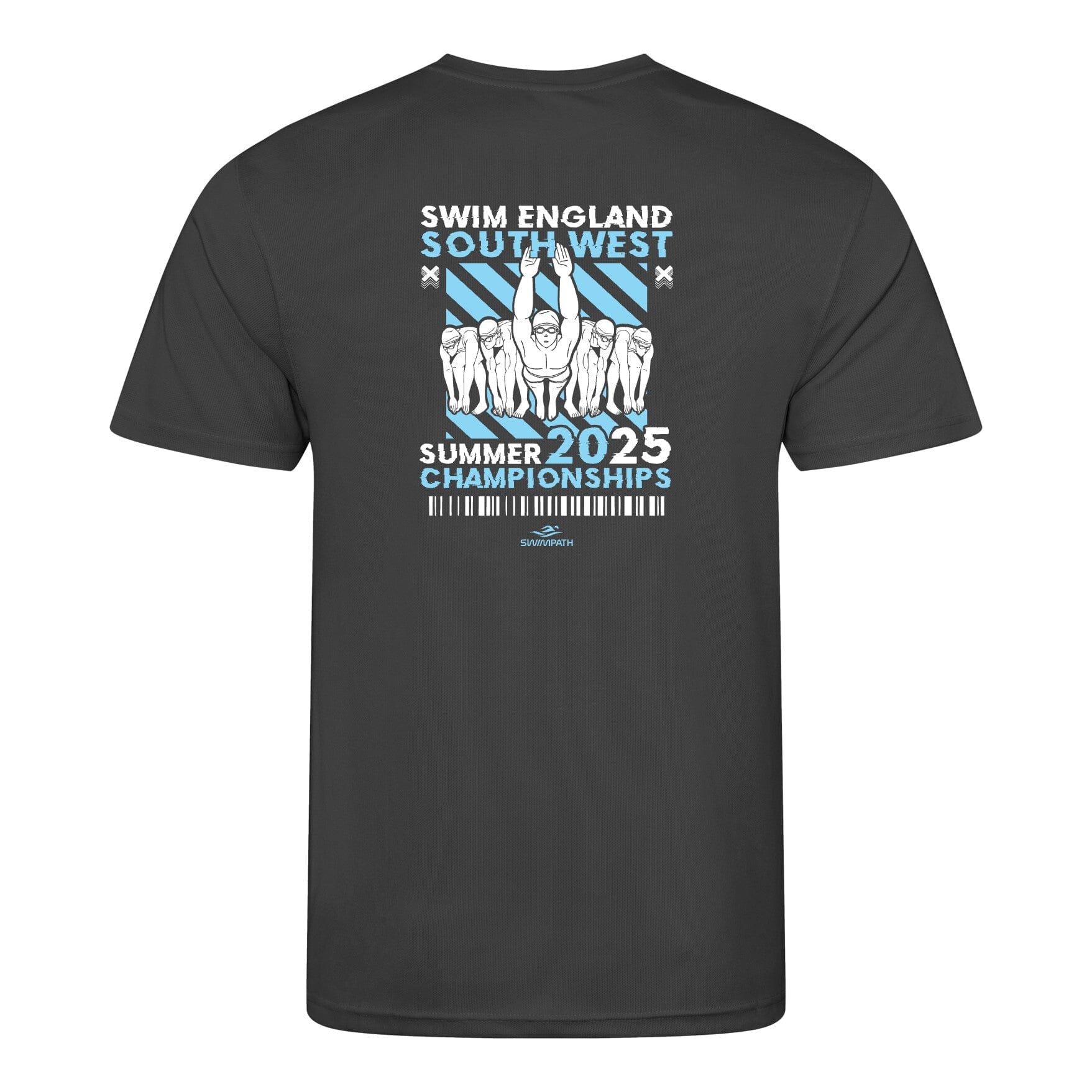 Swim England South West Summer Championships 2025 T-Shirt - Charcoal Grey - Official Competition Apparel for Swimming Events & Summer Sports