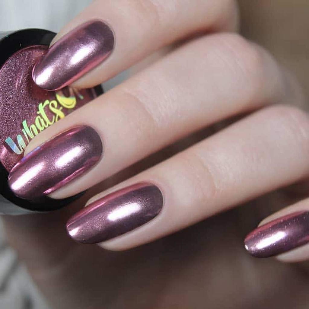Whats Up Nails - Rose Chrome Mirror Nail Powder for Stunning Metallic Nails | Perfect for Gel Polish Manicures, Nail Art Designs & Special Occasions