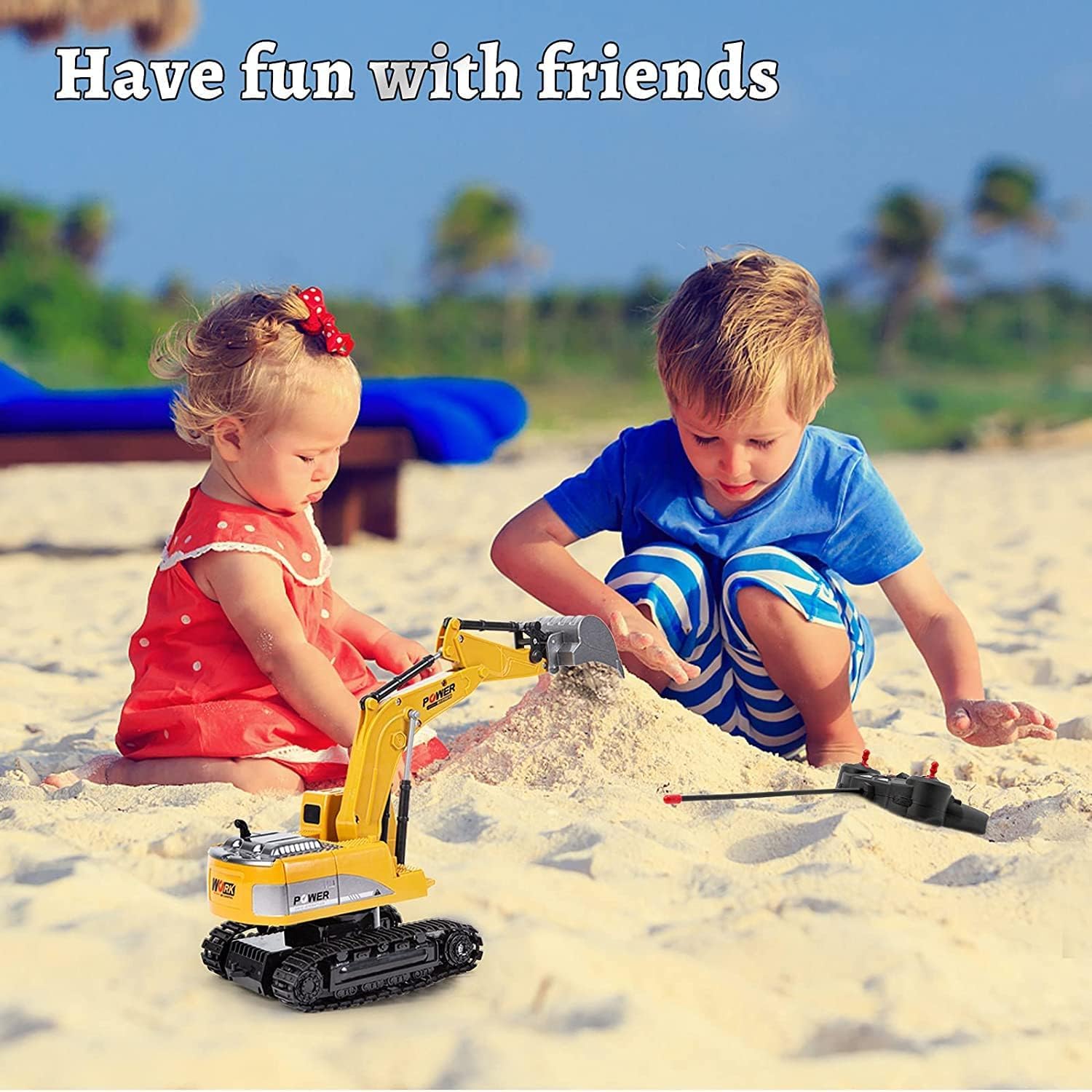 Best Remote Control Excavator Toy for Kids - RC Construction Vehicle with Realistic Digging & Sand Play | STEM Learning, Outdoor & Indoor Playtime Fun