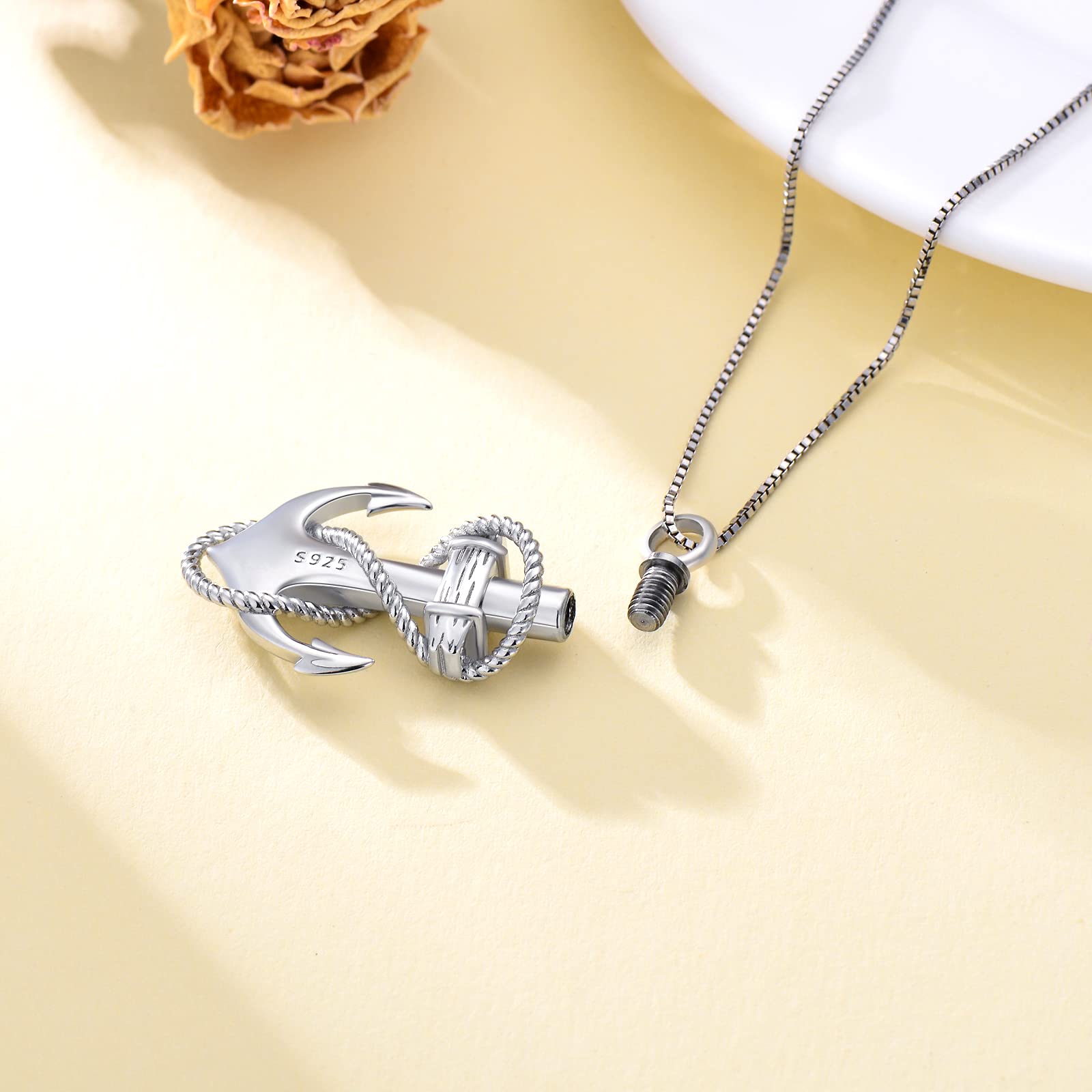 925 Sterling Silver Elephant Urn Necklace for Ashes - Cremation Memorial Jewelry Keepsake for Women & Men - Thoughtful Christmas Gift for Loved Ones - Perfect for Remembrance, Funeral Services & Special Occasions